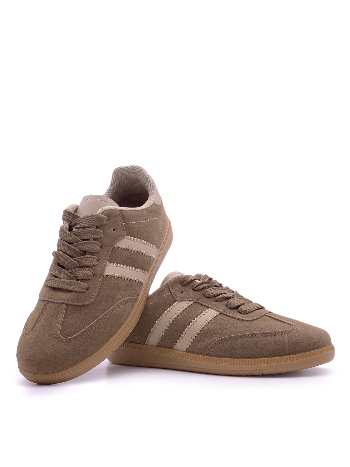 MARNIE - Sneakers in ecopelle e camoscio con stringhe
