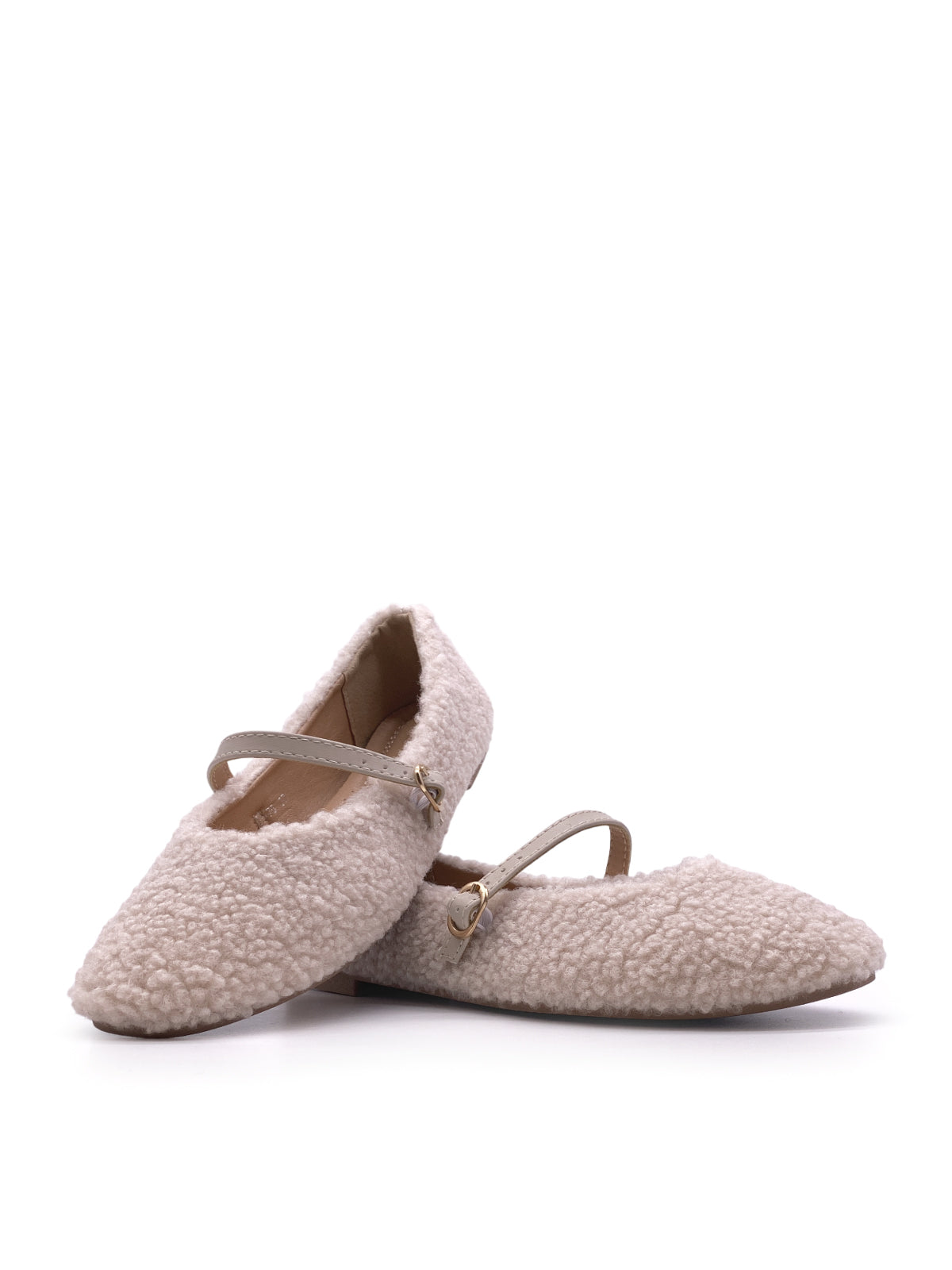 MARY - Mary Jane in ecopelliccia modello teddy