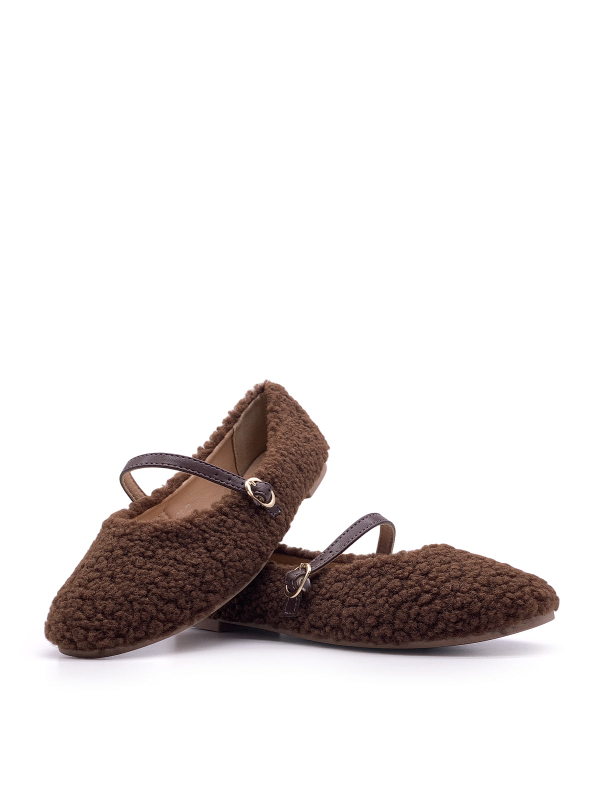 MARY - Mary Jane in ecopelliccia modello teddy