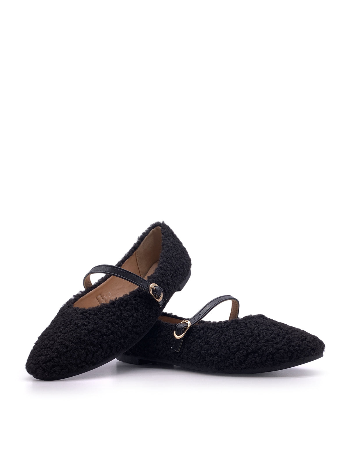 MARY - Mary Jane in ecopelliccia modello teddy