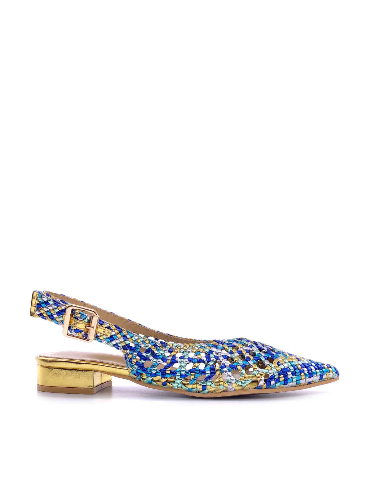 MILISA - Ballerine slingback in ecopelle traforata  laminata
