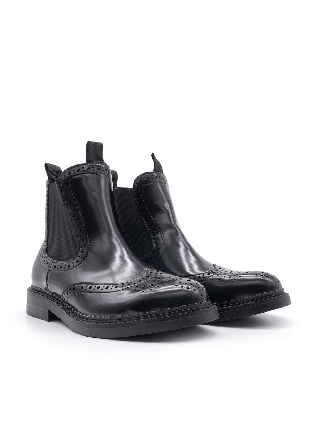 MINA - Stivaletti beatles in vernice con ricami