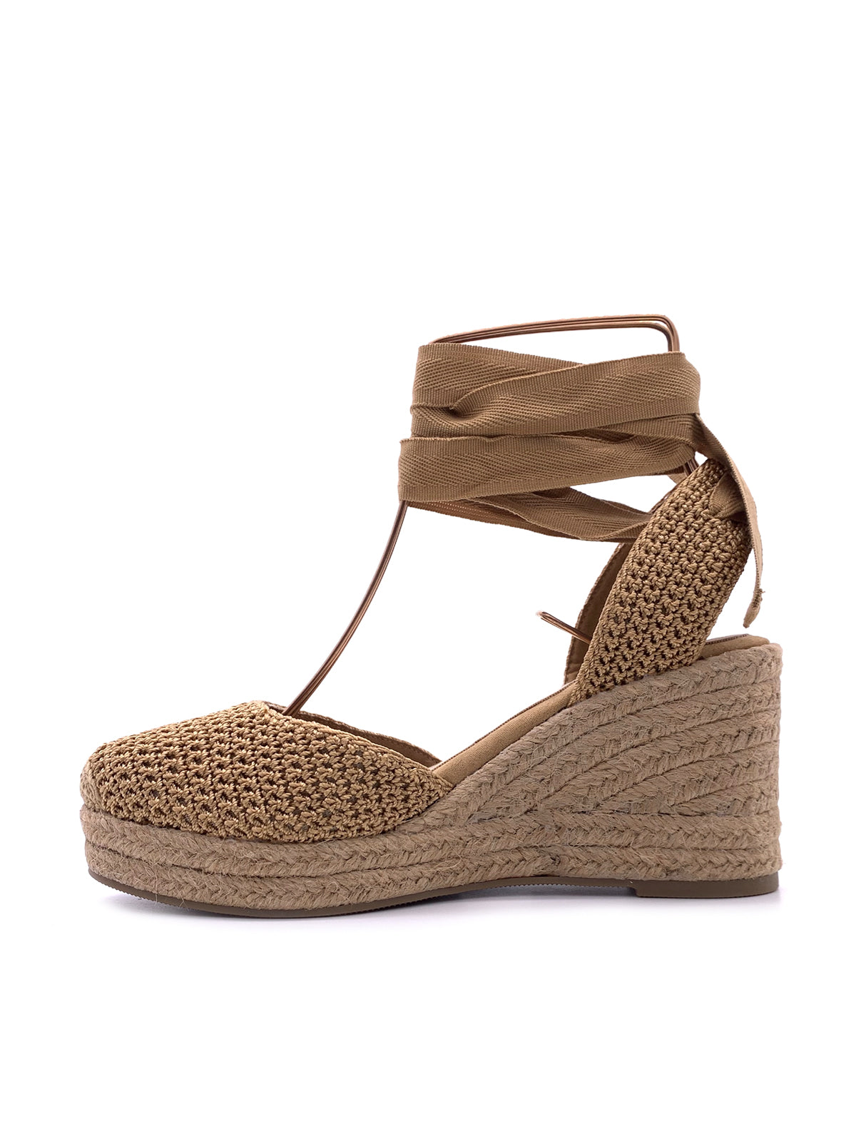 MINERVA-Espadrillas in tessuto con lacci