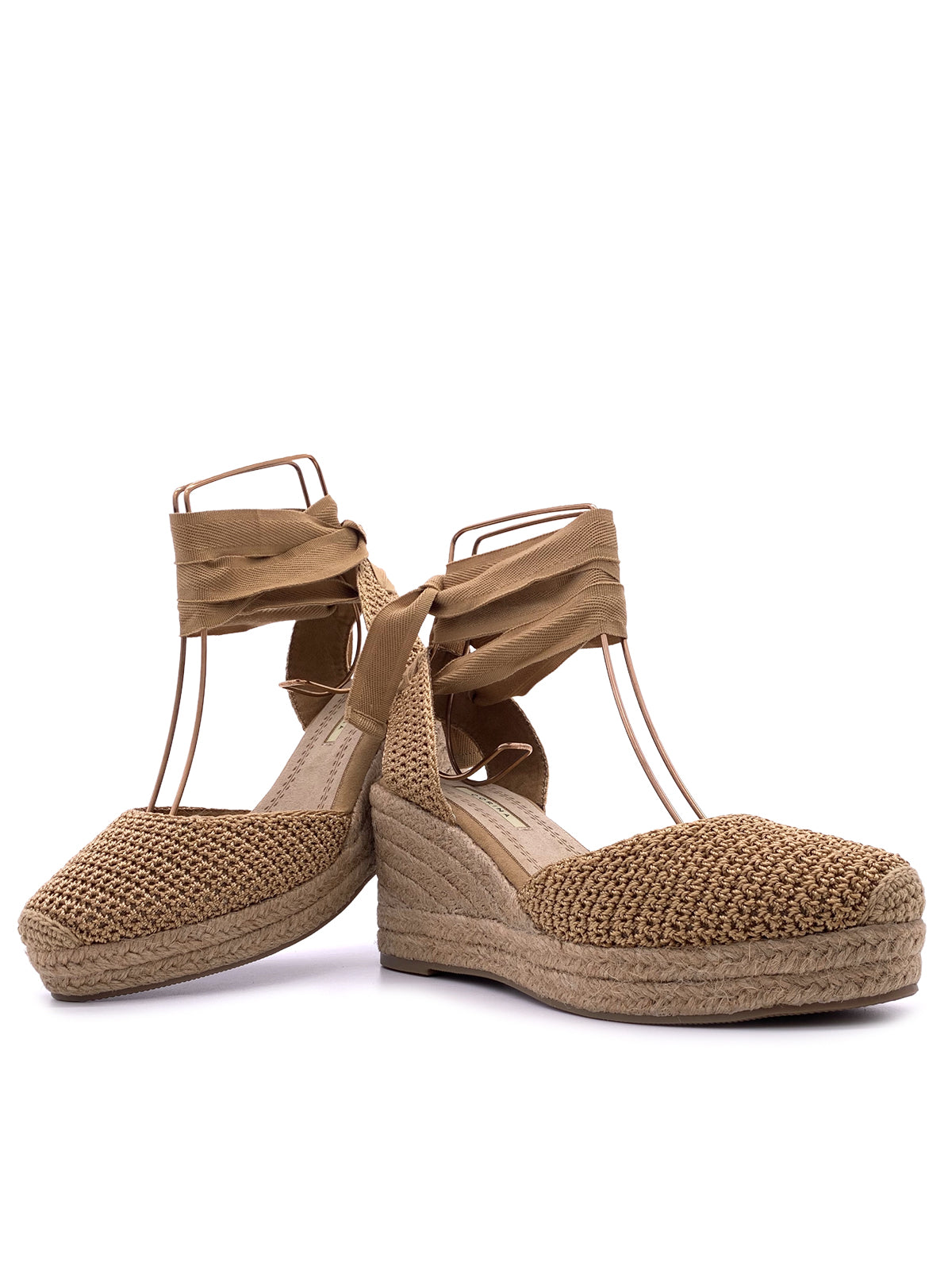 MINERVA-Espadrillas in tessuto con lacci