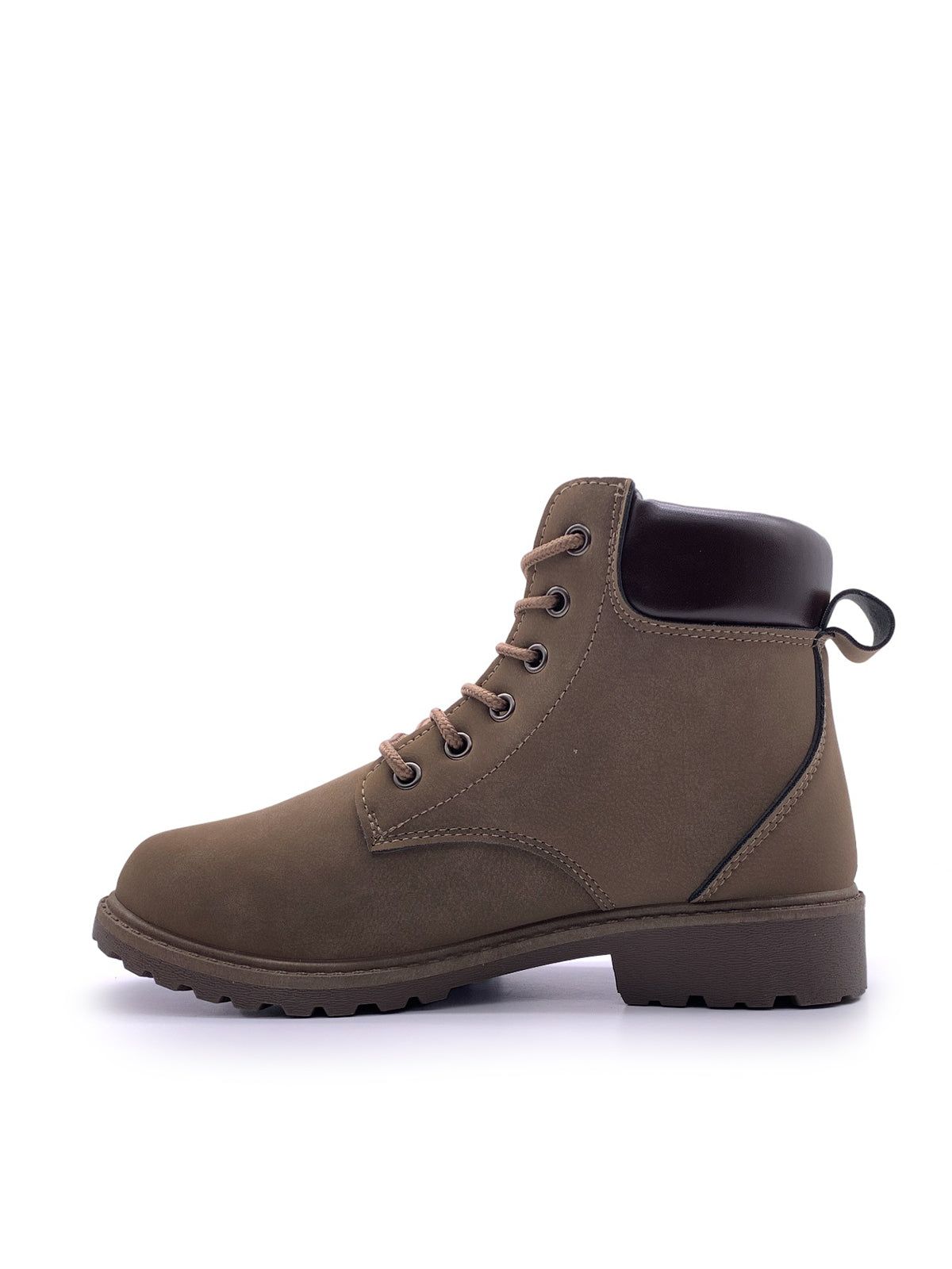 MINERVA - Stivaletti in ecopelle e camoscio con stringhe