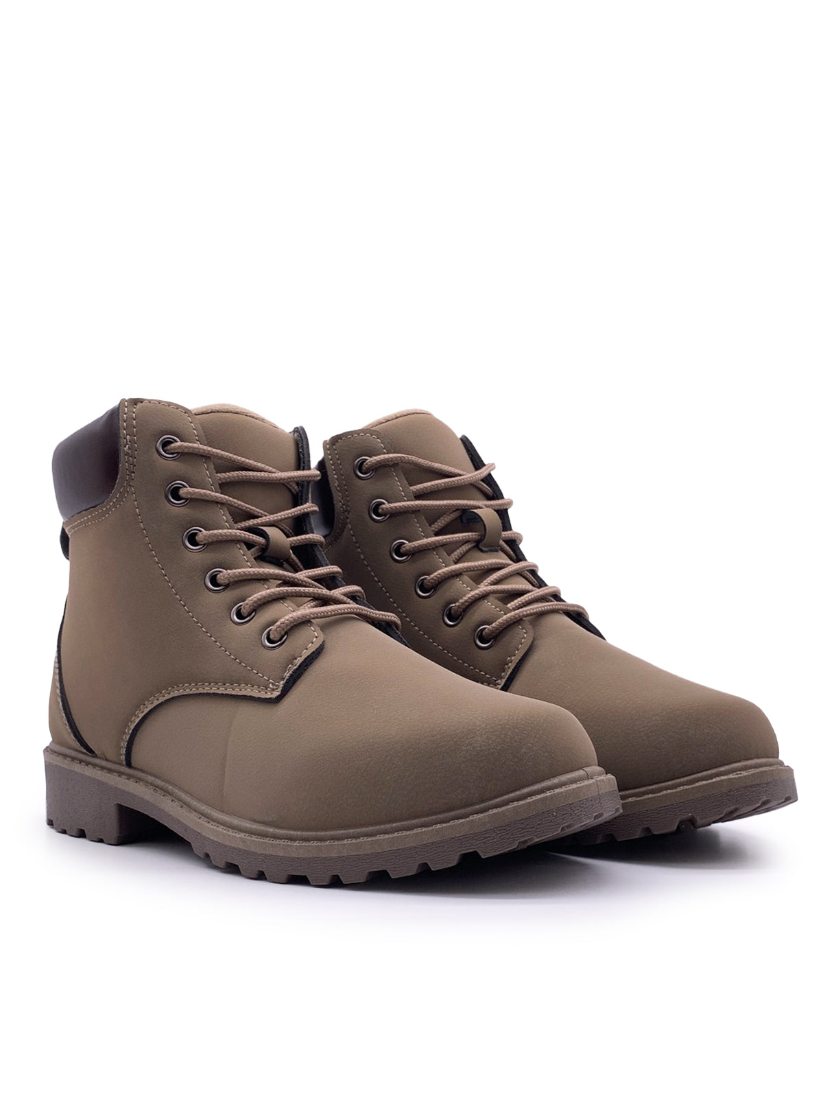 MINERVA - Stivaletti in ecopelle e camoscio con stringhe