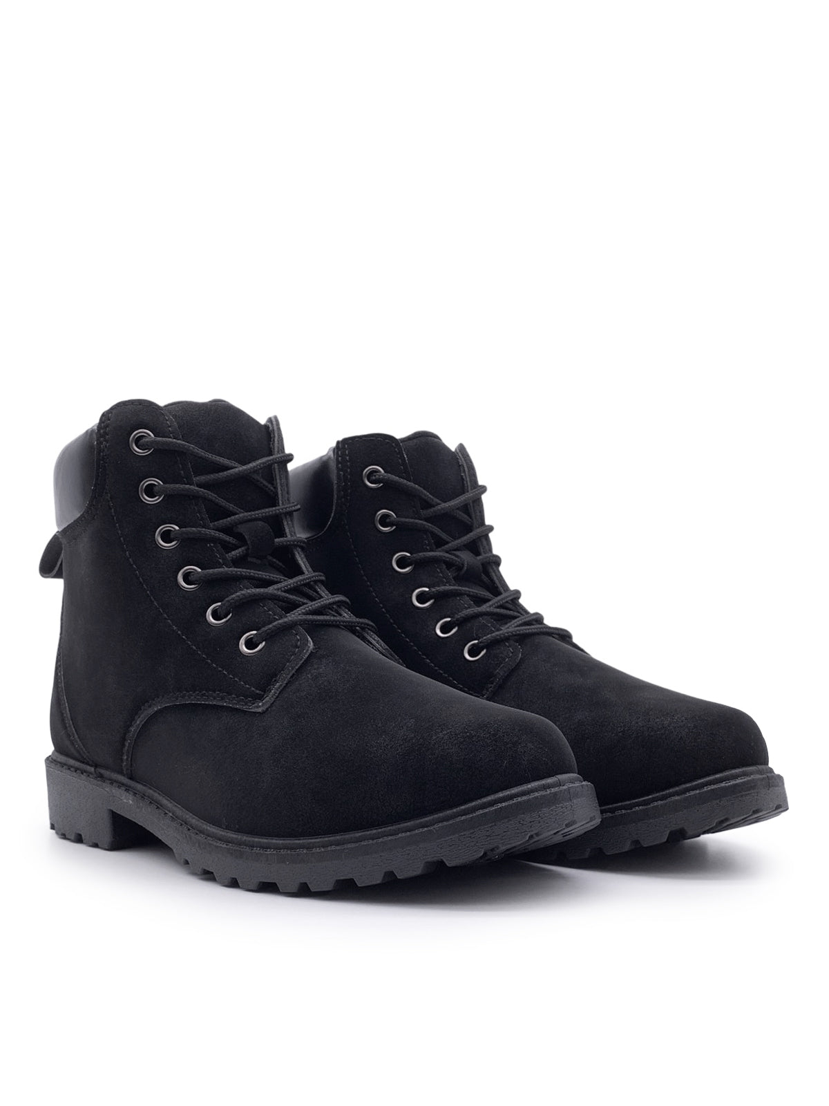 MINERVA - Stivaletti in ecopelle e camoscio con stringhe