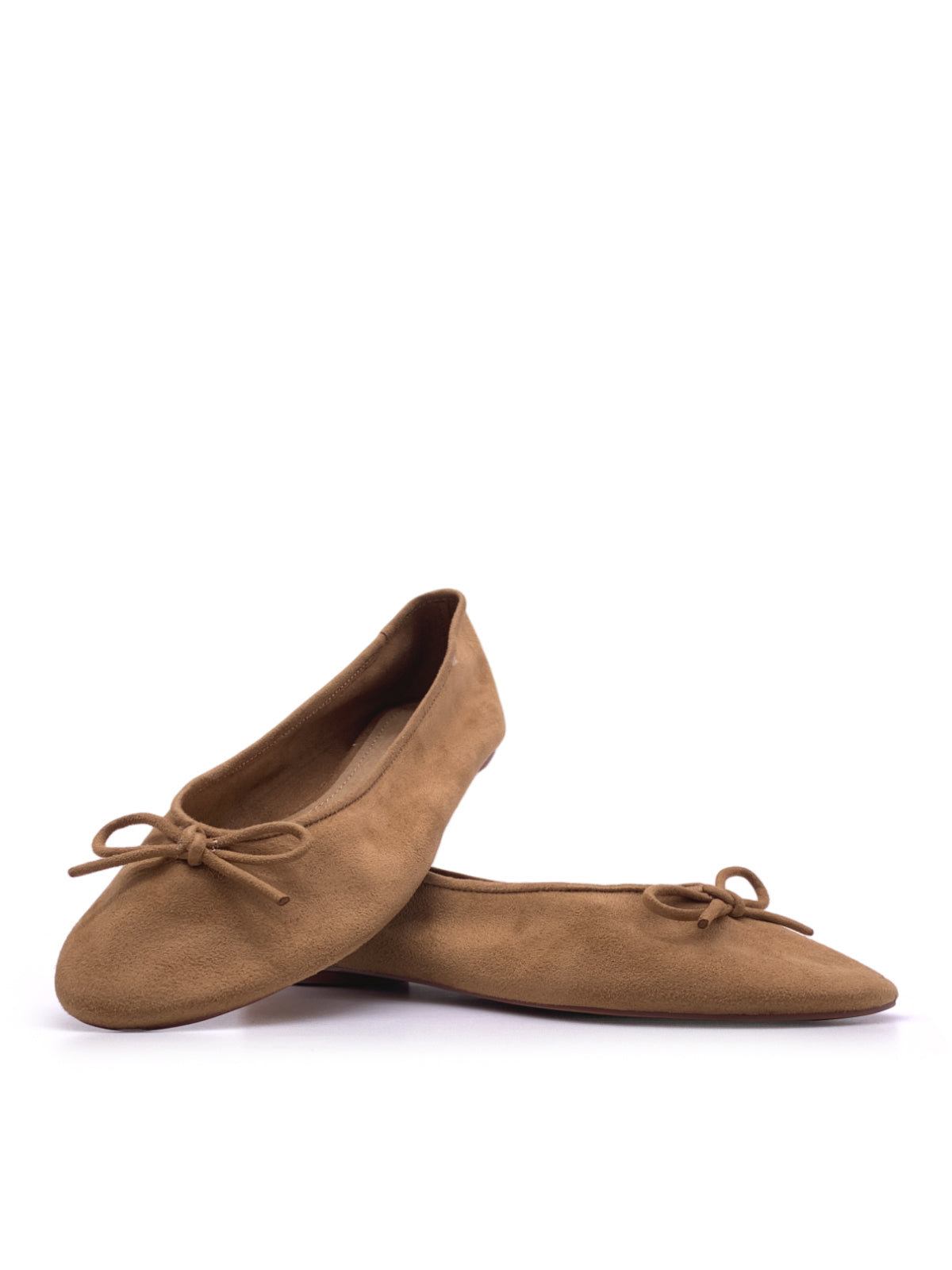 MOANA - Ballerine in camoscio con fiocco