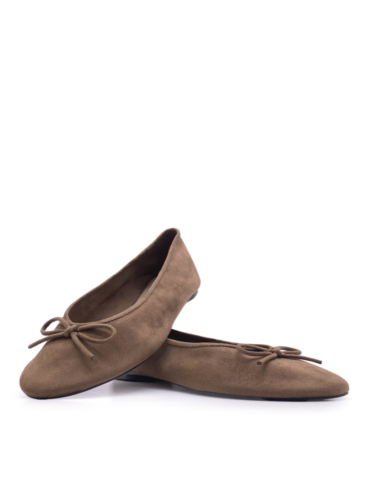 MOANA - Ballerine in camoscio con fiocco