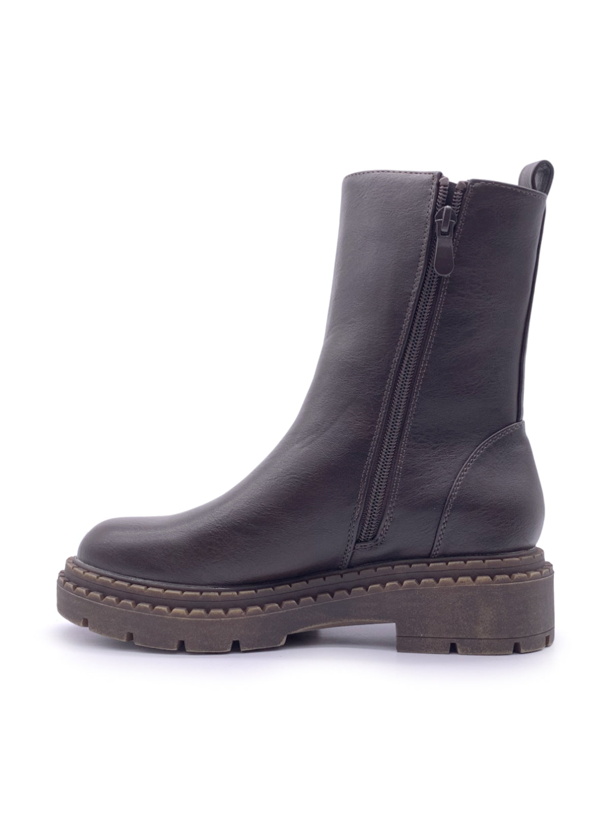 NAIKE - Stivaletti combat con elastico e zip laterale