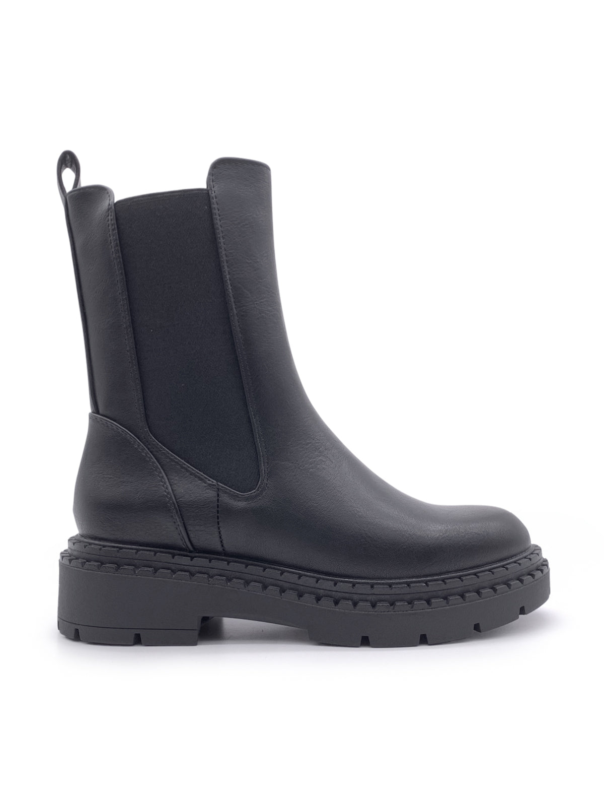 NAIKE - Stivaletti combat con elastico e zip laterale