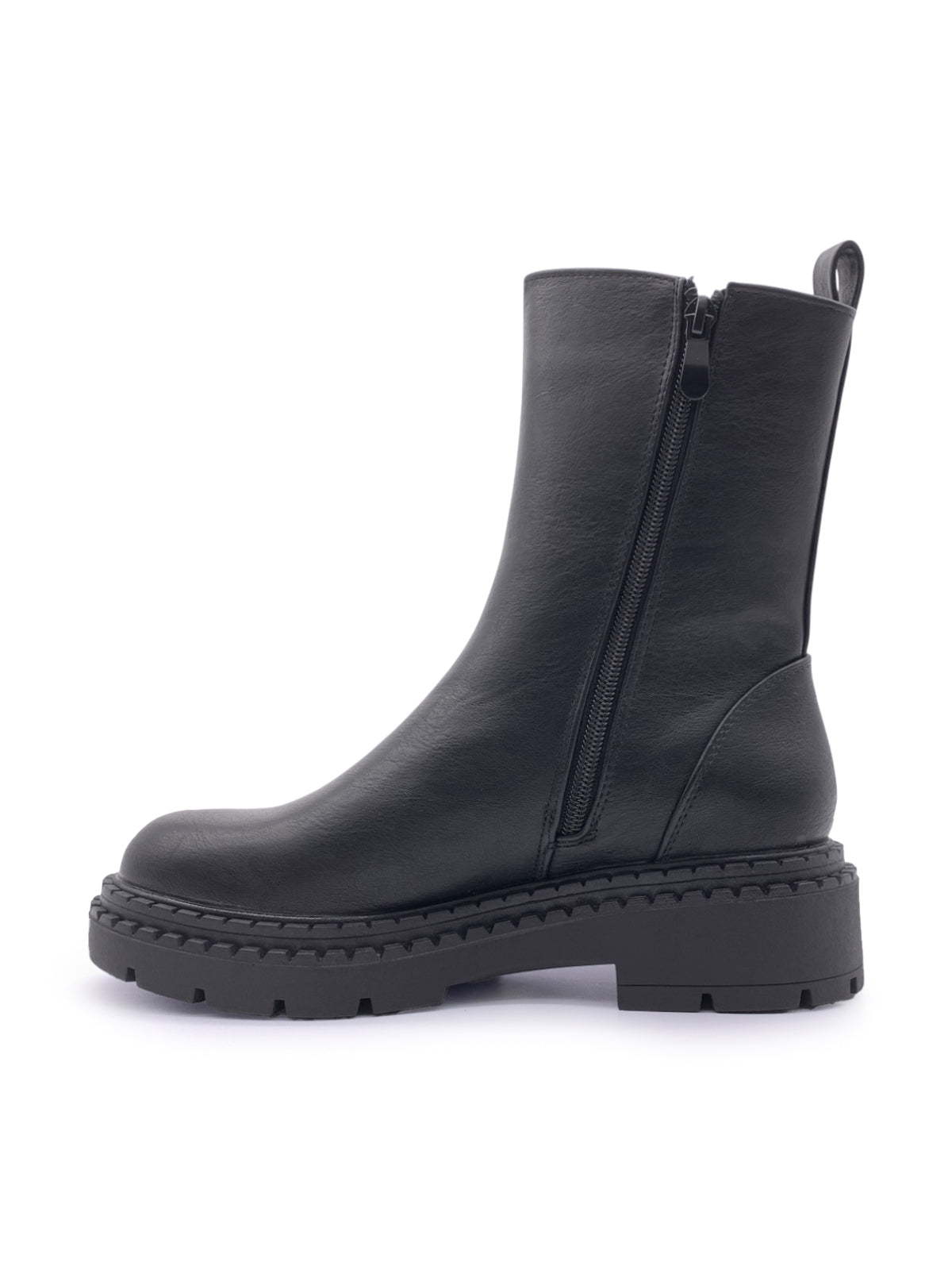 NAIKE - Stivaletti combat con elastico e zip laterale