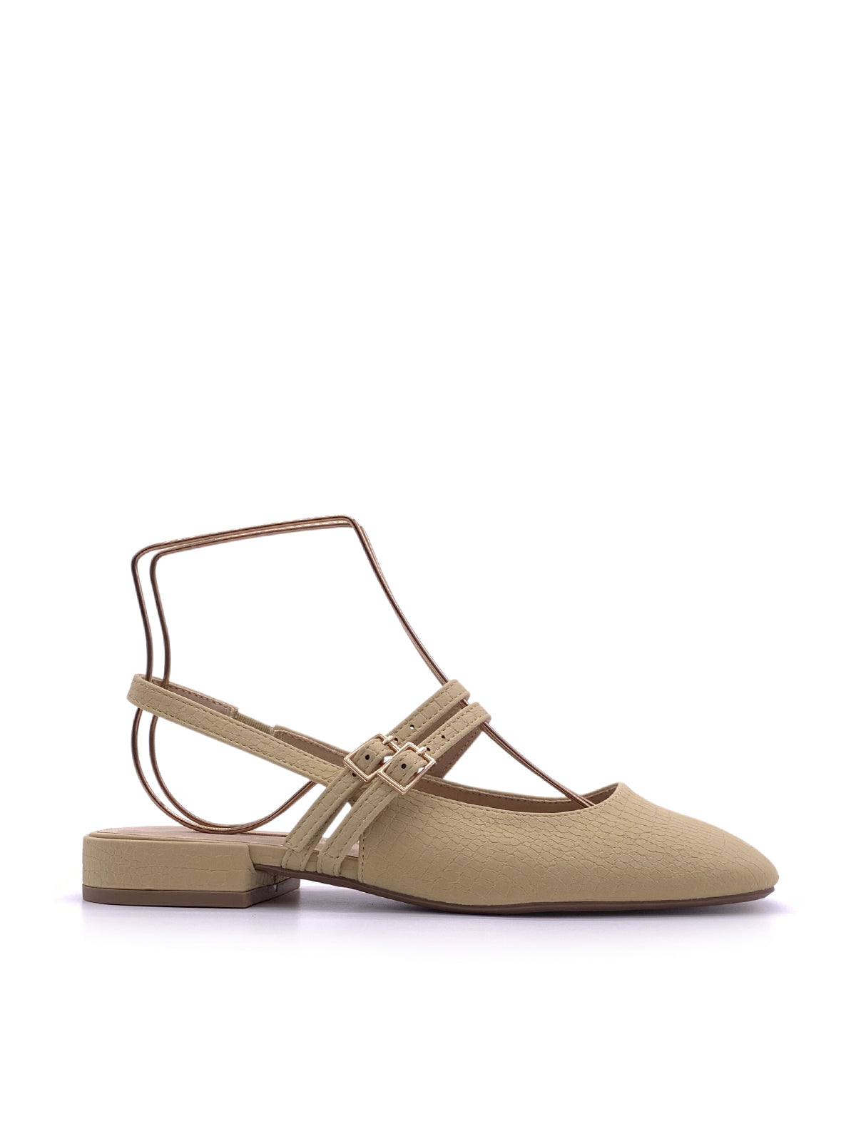 NALA - Ballerine slingback in ecopelle effetto coccodrillo