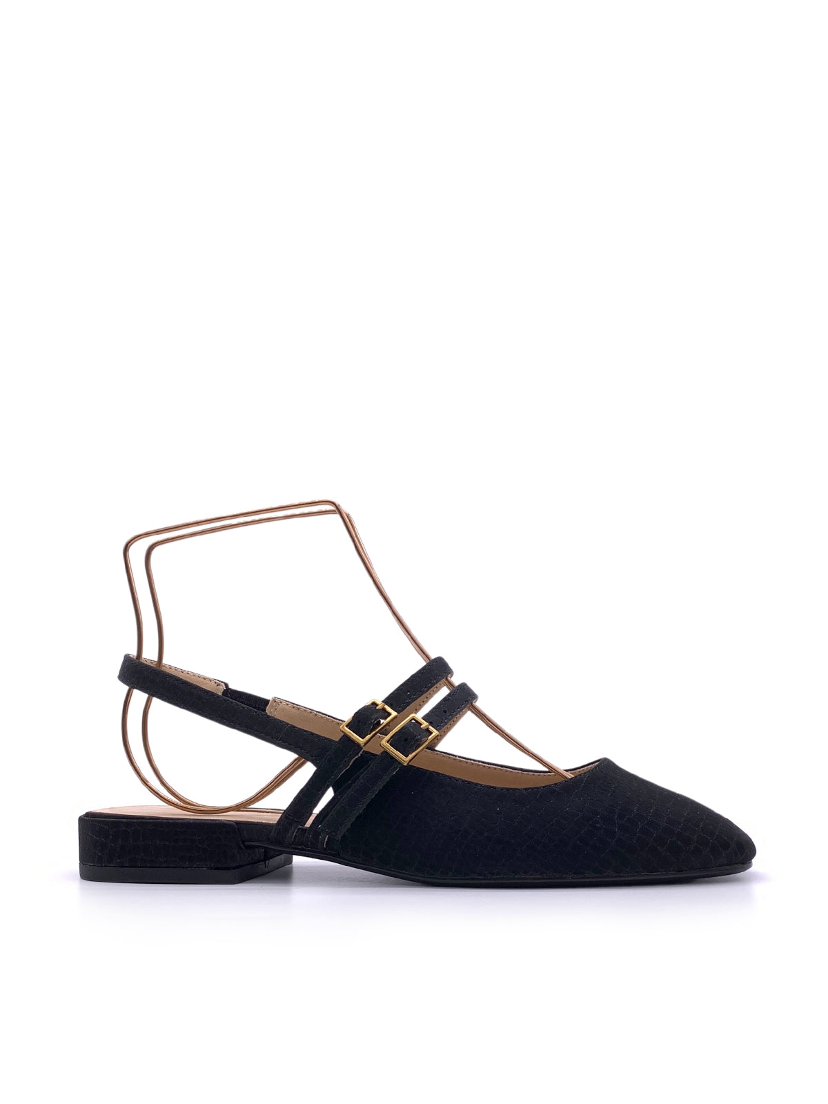 NALA - Ballerine slingback in ecopelle effetto coccodrillo
