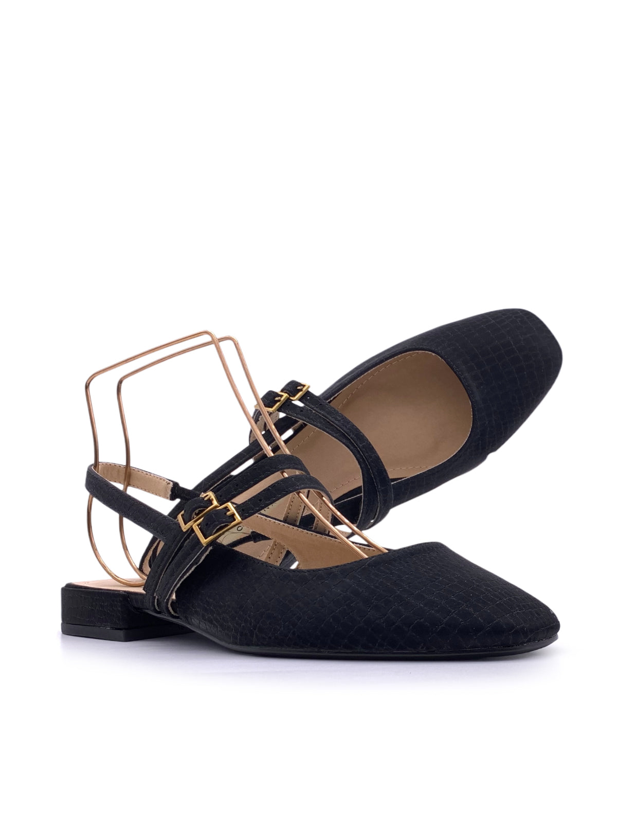 NALA - Ballerine slingback in ecopelle effetto coccodrillo