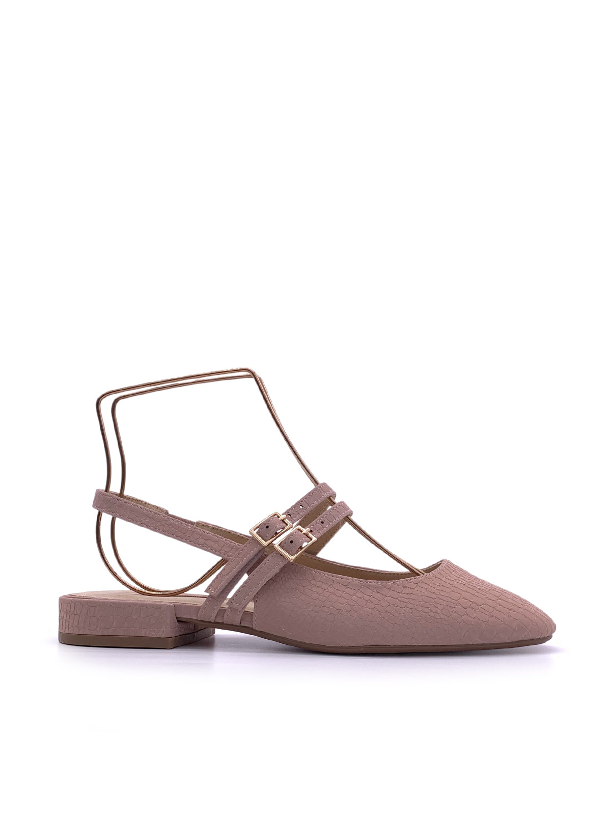 NALA - Ballerine slingback in ecopelle effetto coccodrillo