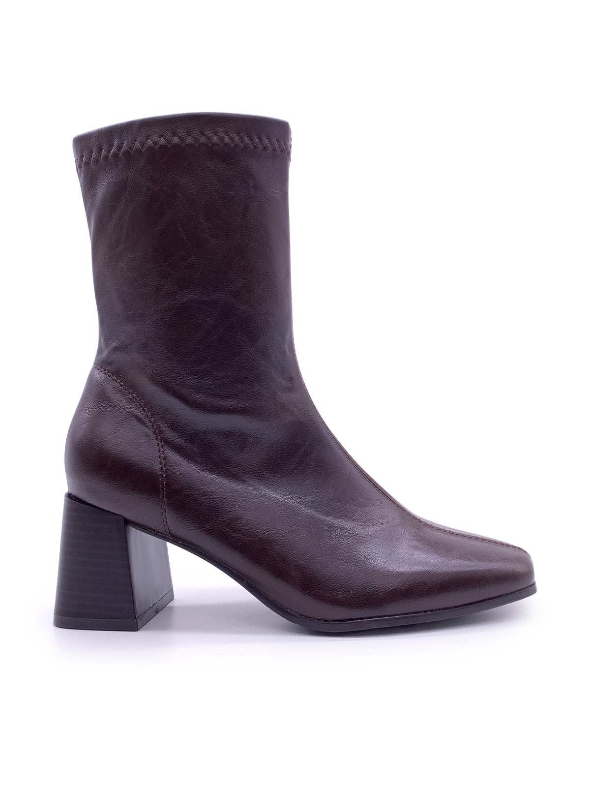 NORA - Tronchetti in ecopelle con punta quadrata