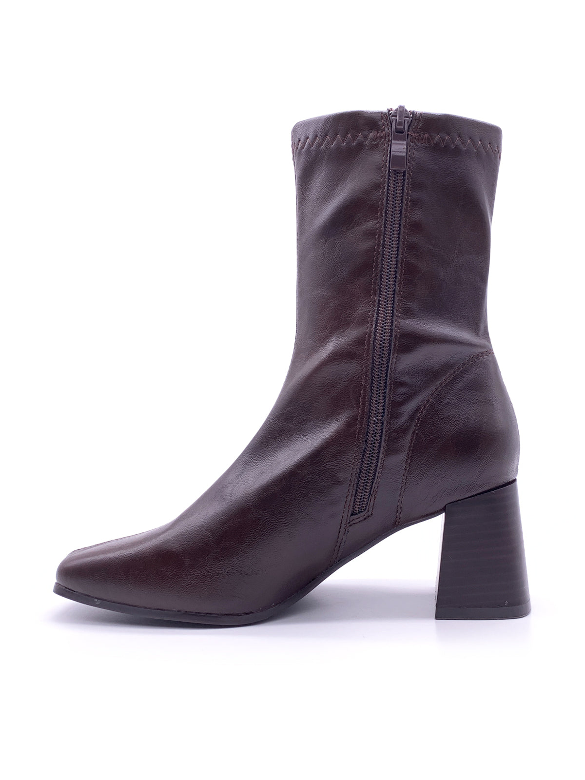 NORA - Tronchetti in ecopelle con punta quadrata