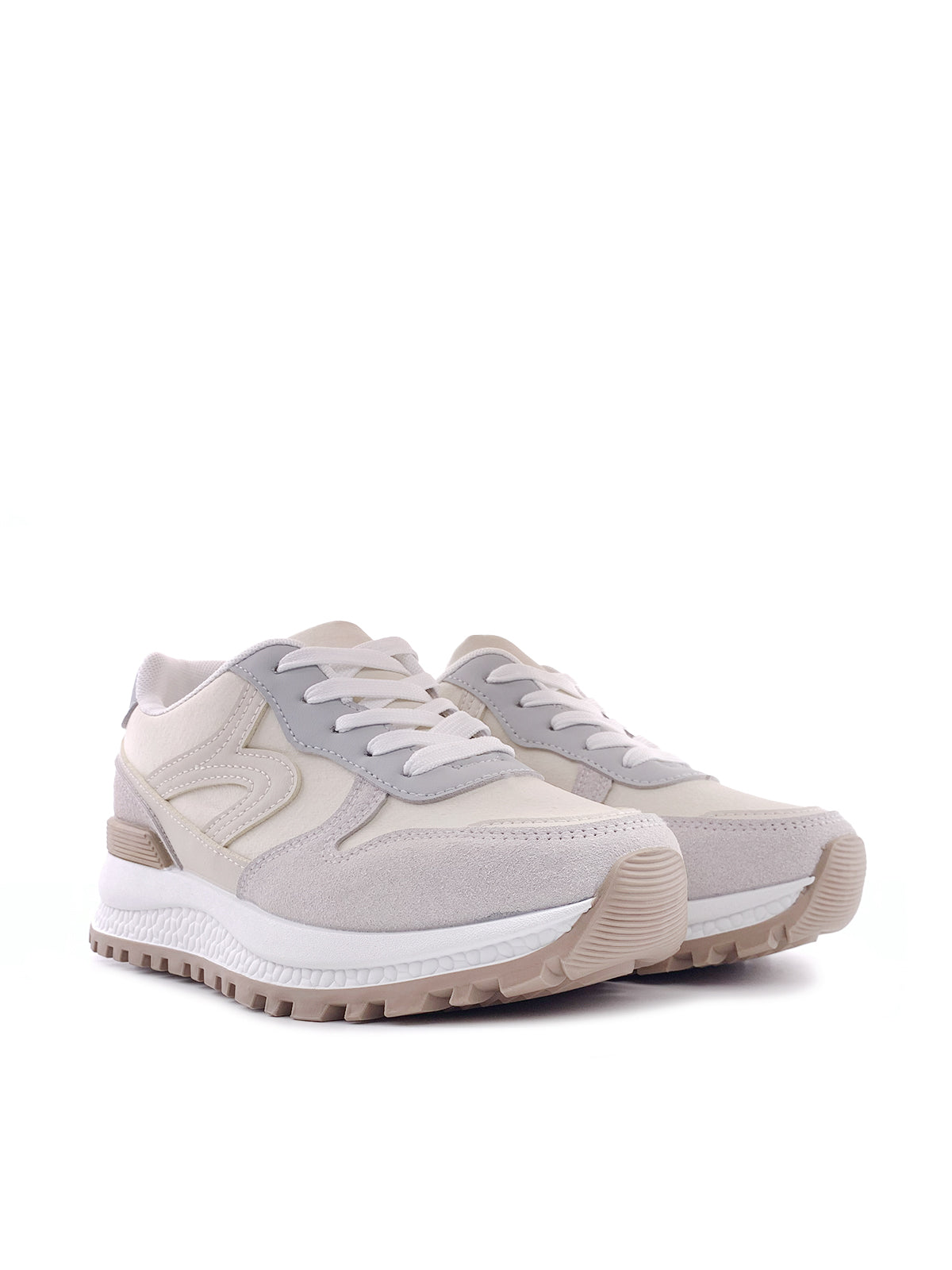 NOVA - Sneakers in ecopelle e camoscio con stringhe