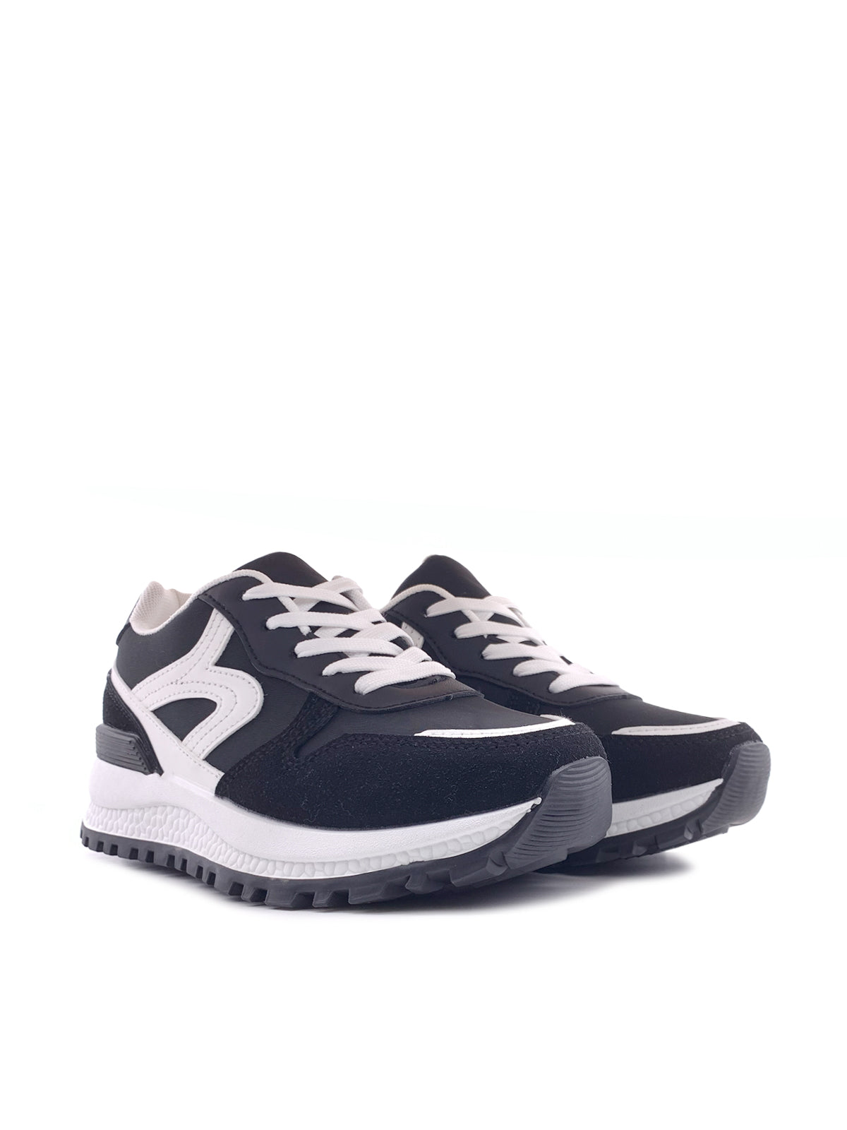NOVA - Sneakers in ecopelle e camoscio con stringhe