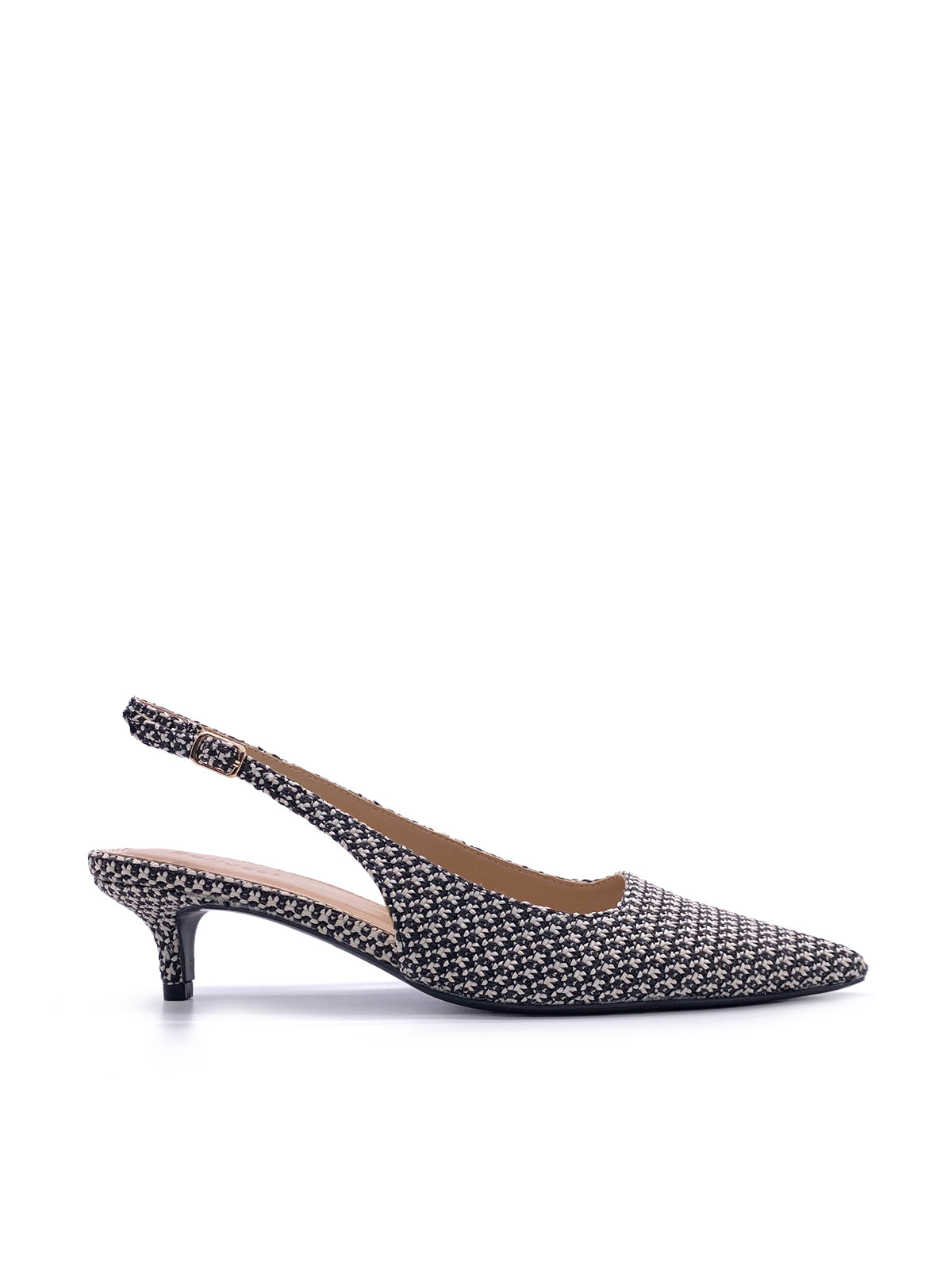 NURIA - Decolletè Slingback in rafia con cinturino