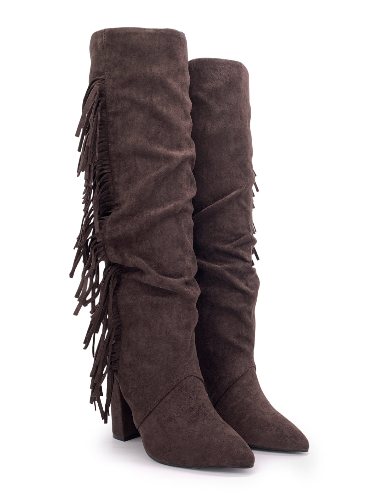 OFELIA - Stivali in camoscio con frange