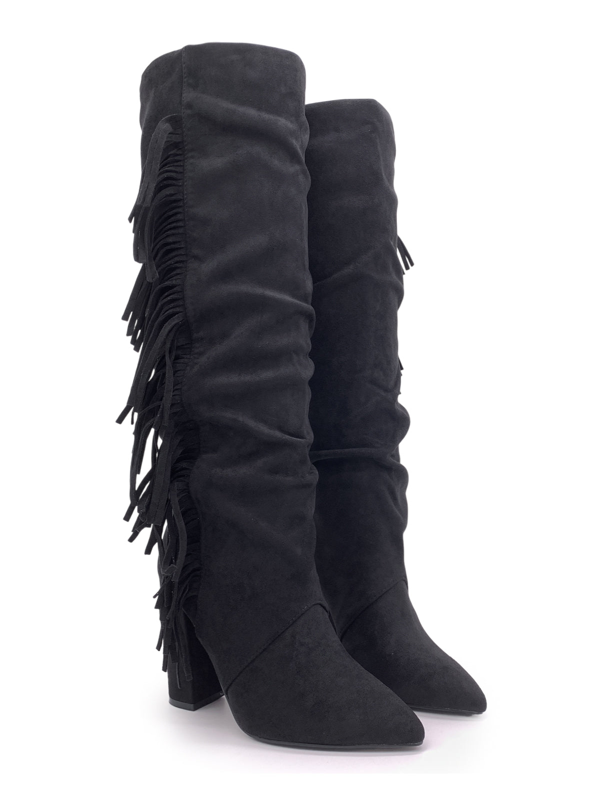 OFELIA - Stivali in camoscio con frange