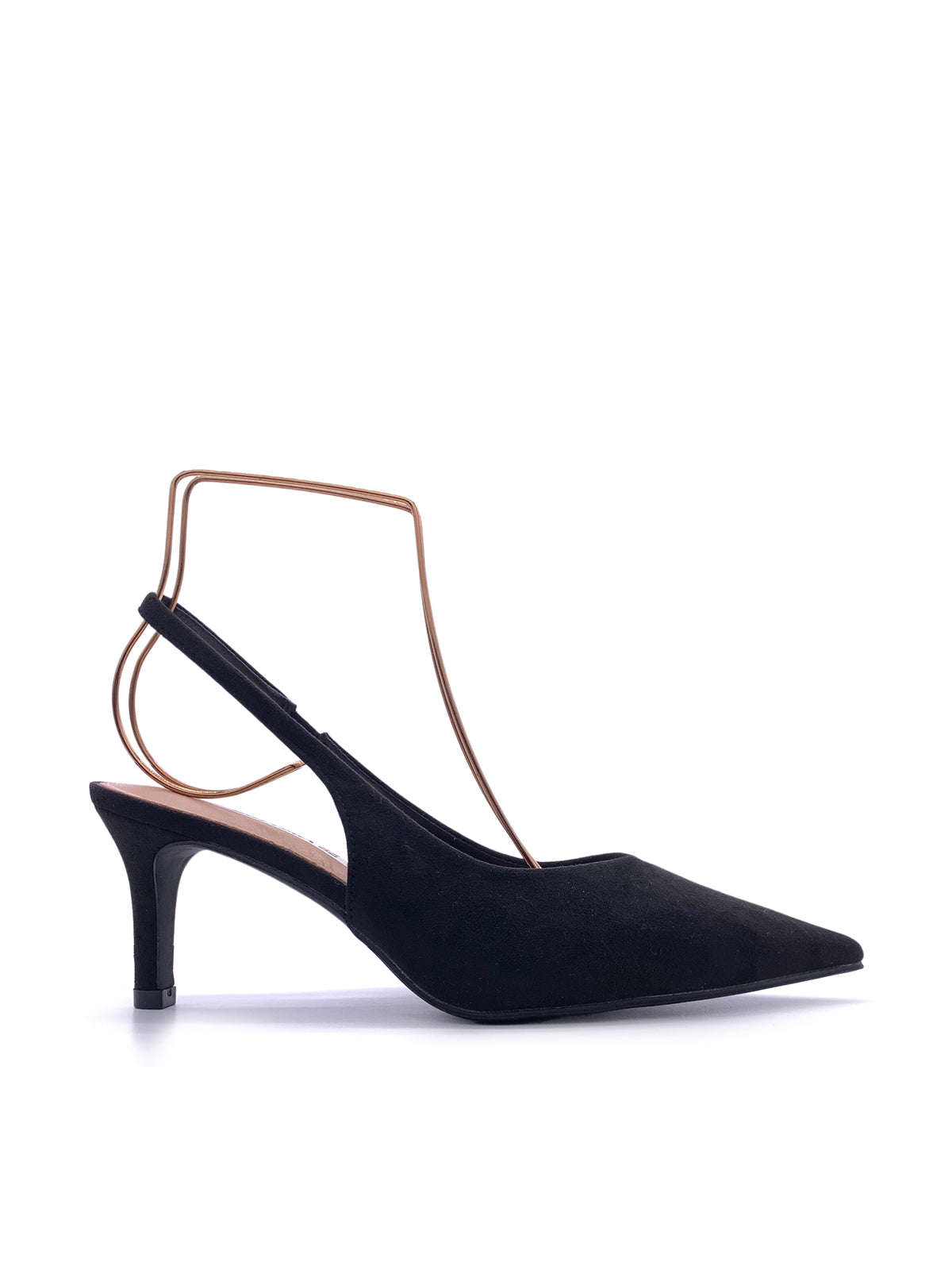 OLLY - Decolletè Slingback in camoscio con cinturino elastico