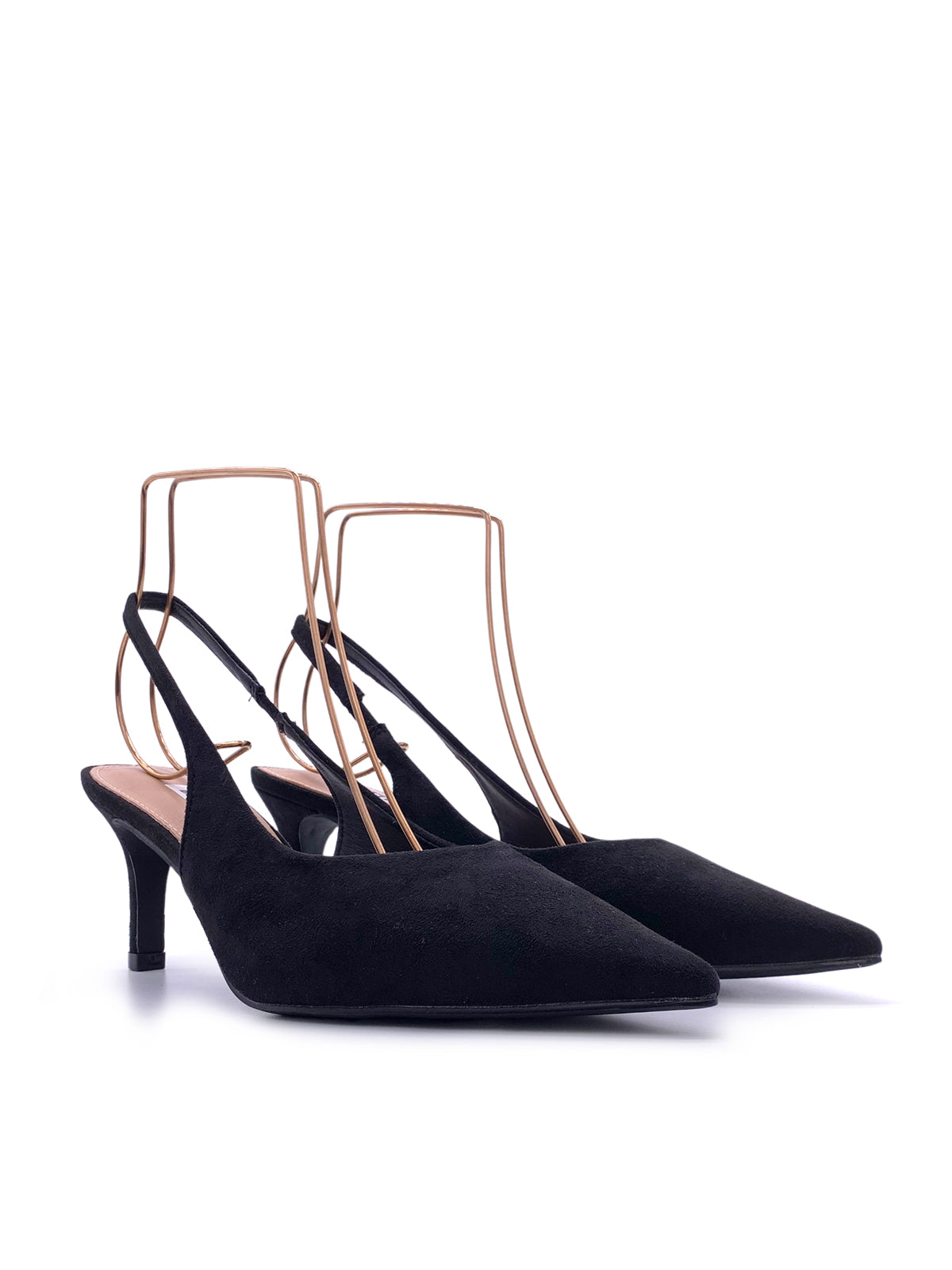 OLLY - Decolletè Slingback in camoscio con cinturino elastico