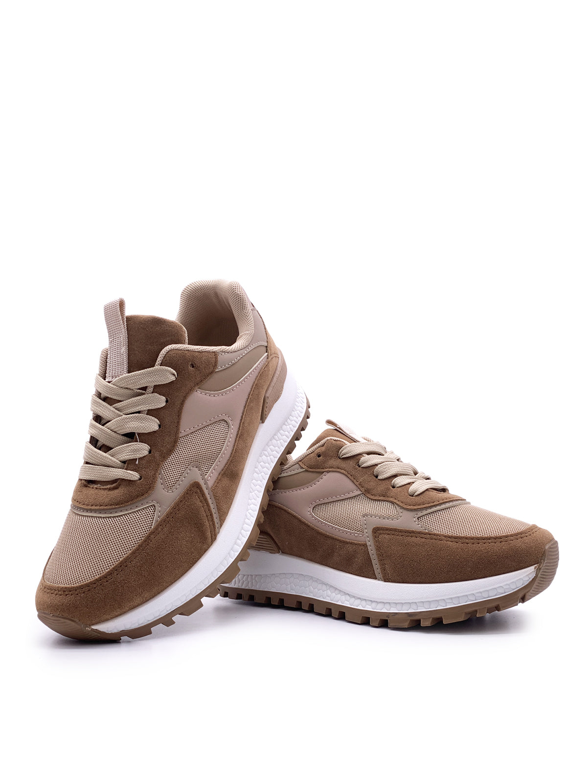 PENELOPE - Sneakers in camoscio e tessuto bicolor