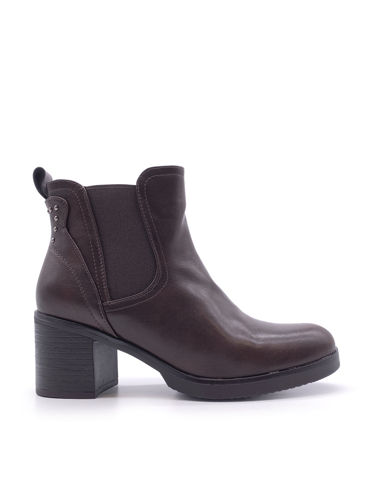 PIA - Tronchetti in ecopelle con zip laterale e borchie