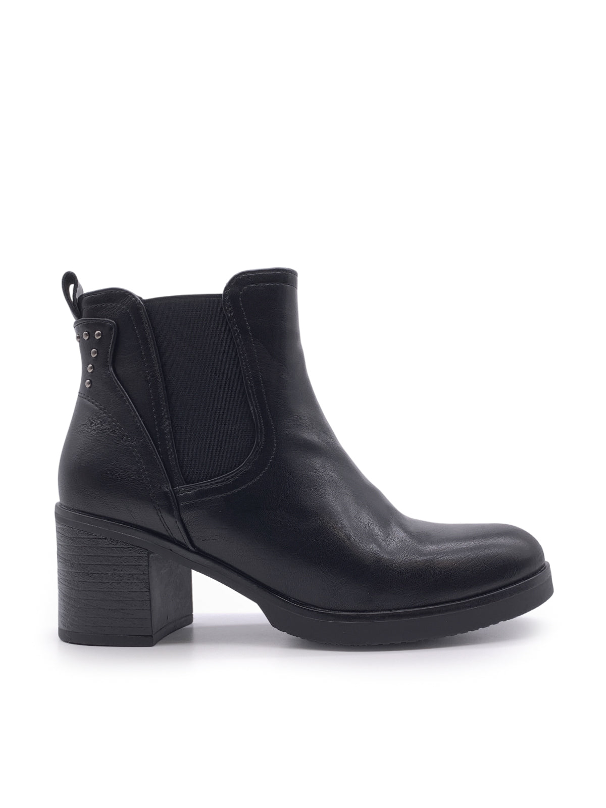 PIA - Tronchetti in ecopelle con zip laterale e borchie