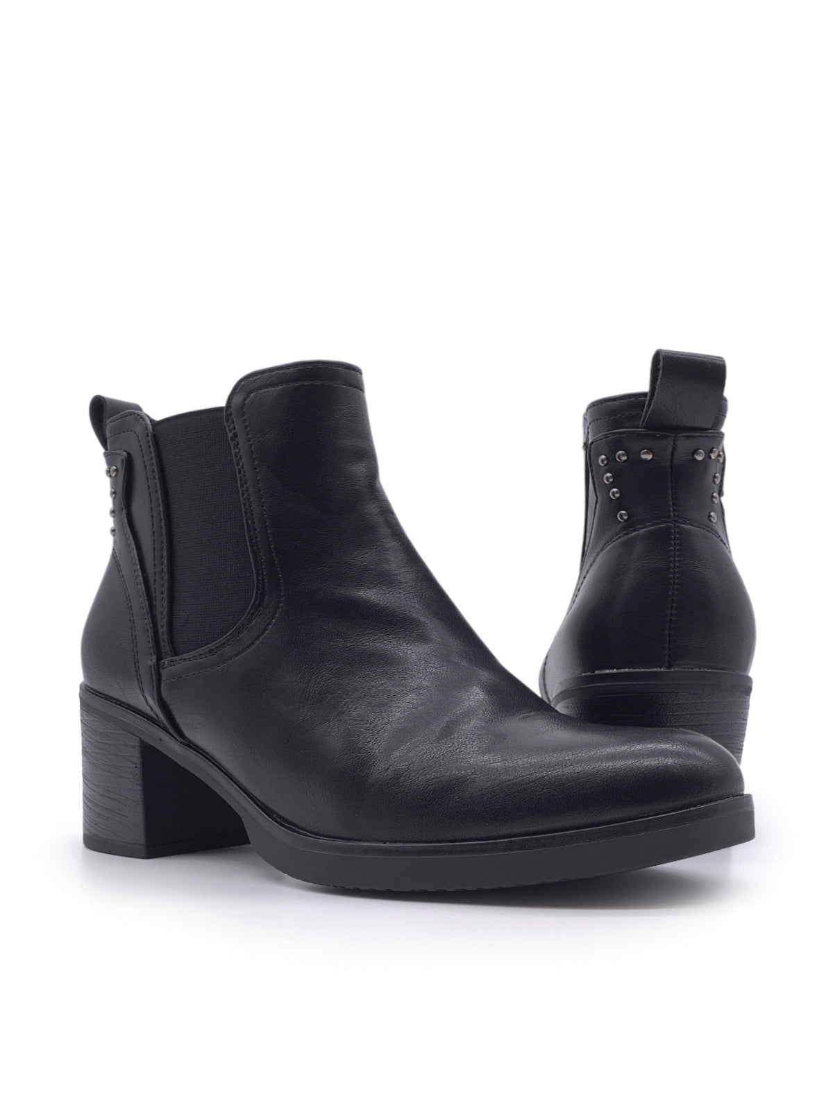 PIA - Tronchetti in ecopelle con zip laterale e borchie