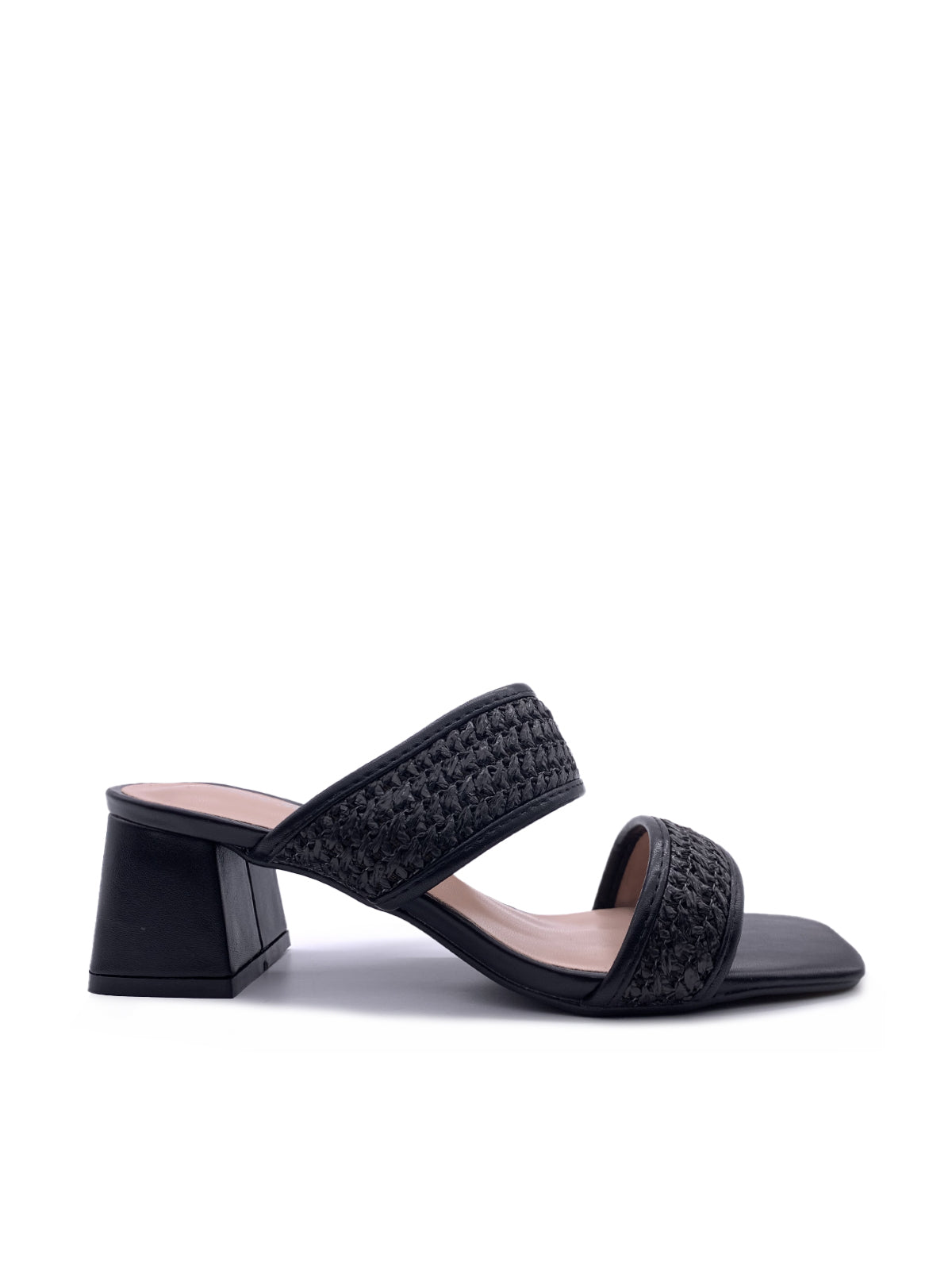 POLINA - Sandali in ecopelle con fasce in rafia