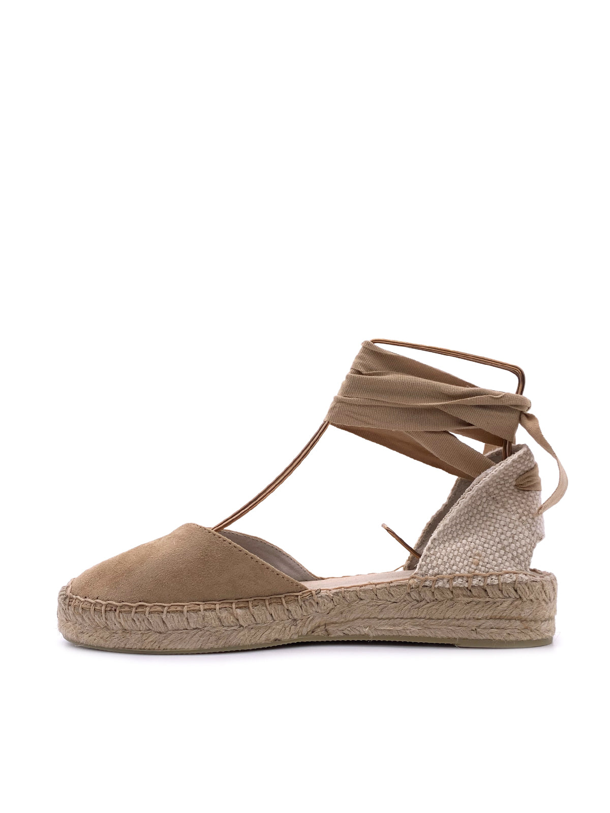 PRISCILLA-Espadrillas in ecocamoscio con lacci