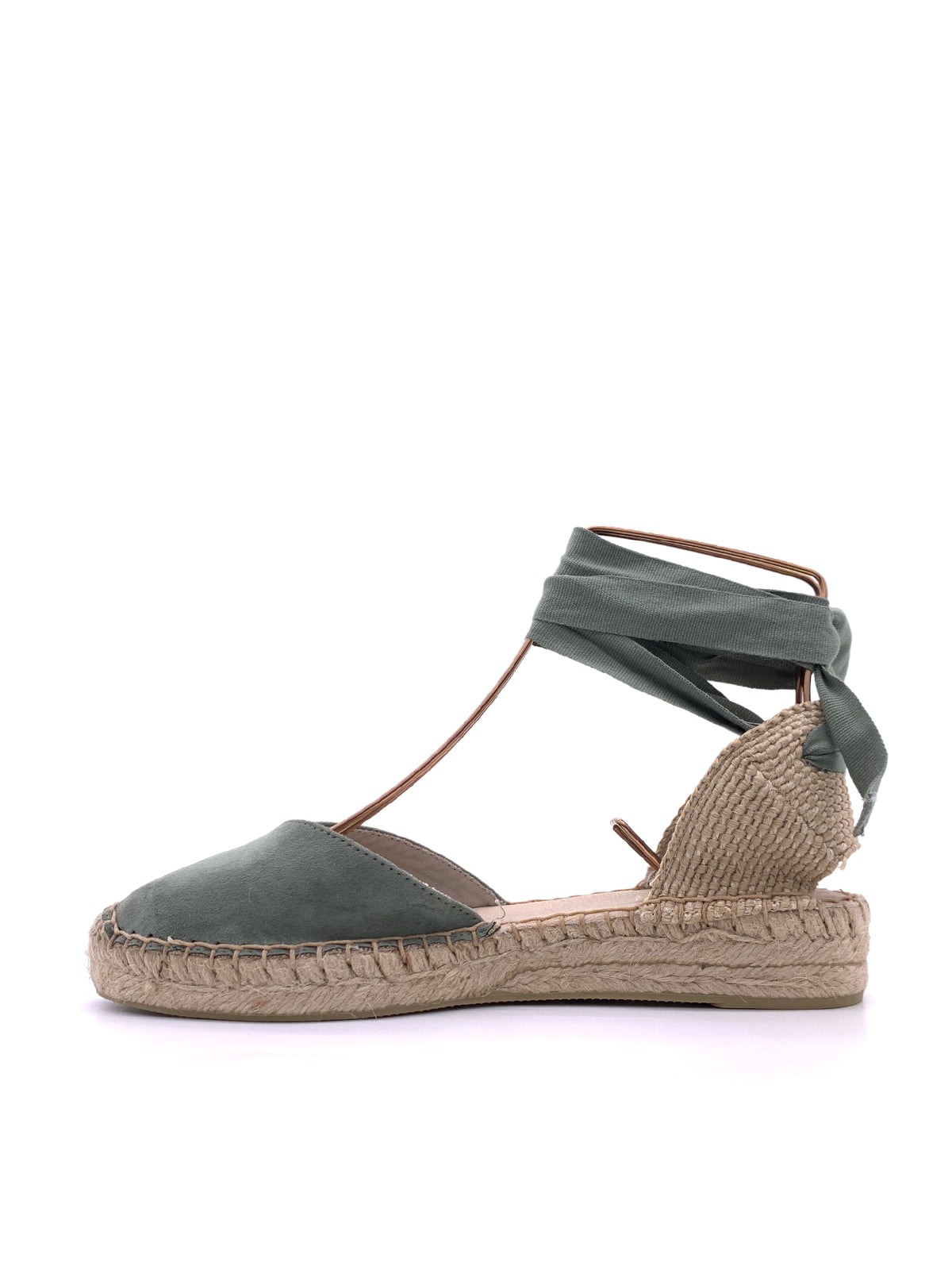 PRISCILLA-Espadrillas in ecocamoscio con lacci