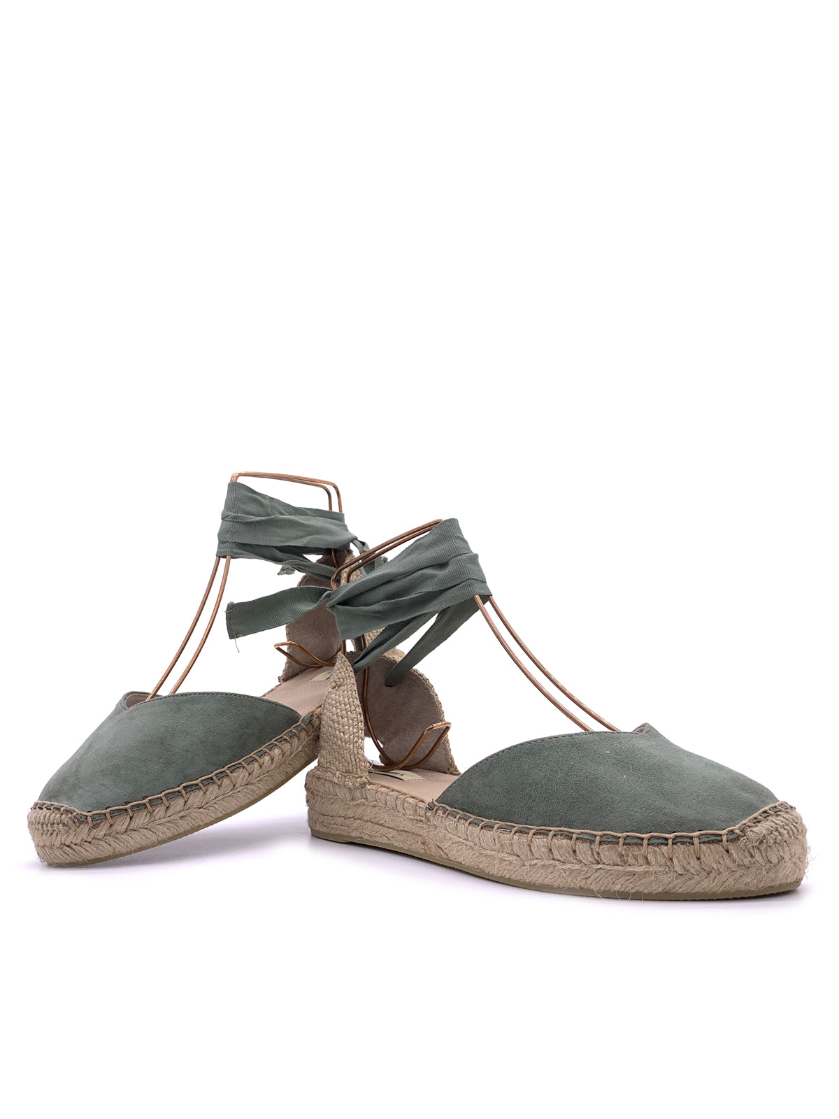 PRISCILLA-Espadrillas in ecocamoscio con lacci