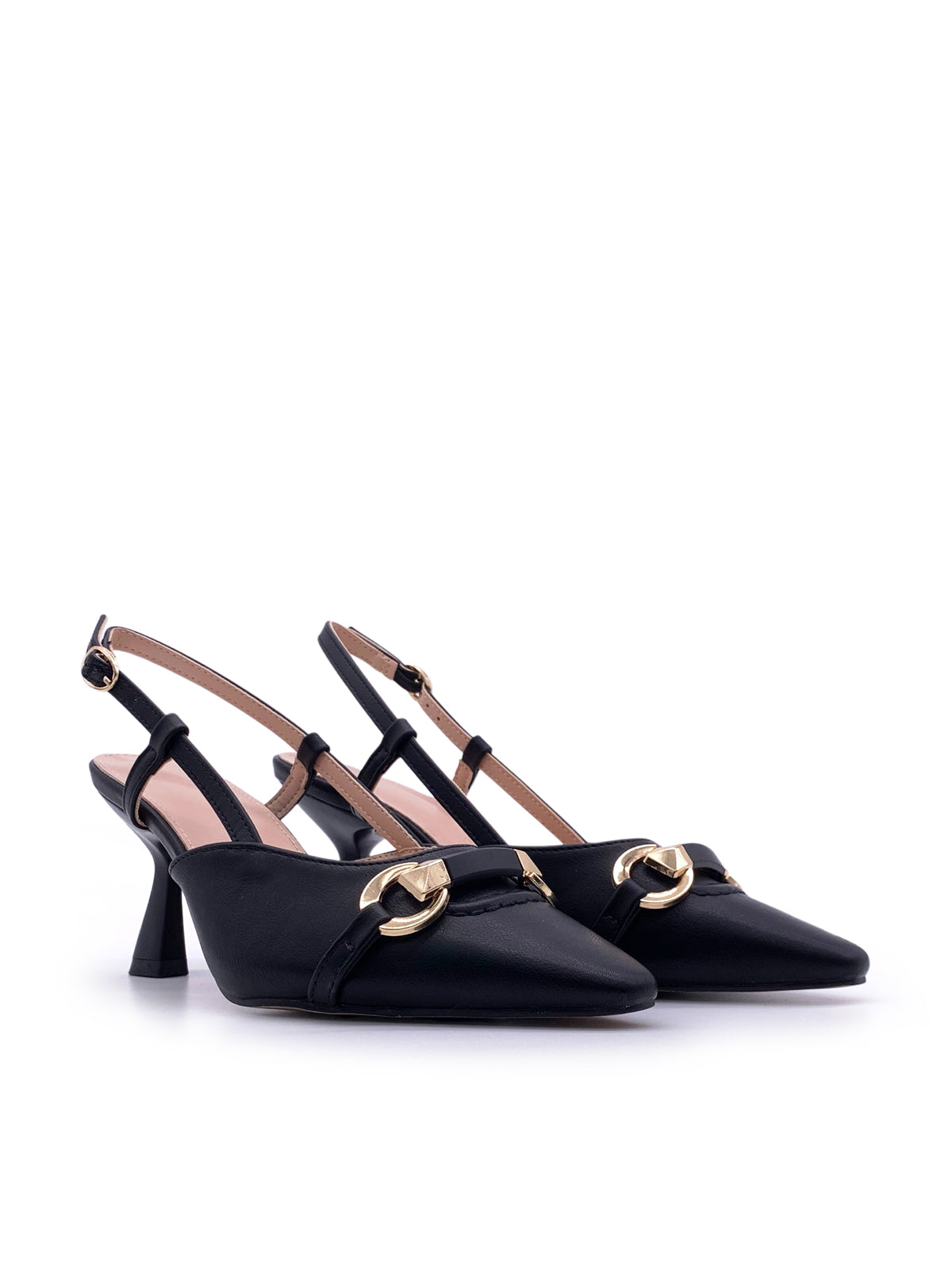 RENEE - Decolletè Slingback in ecopelle con morsetto decorativo