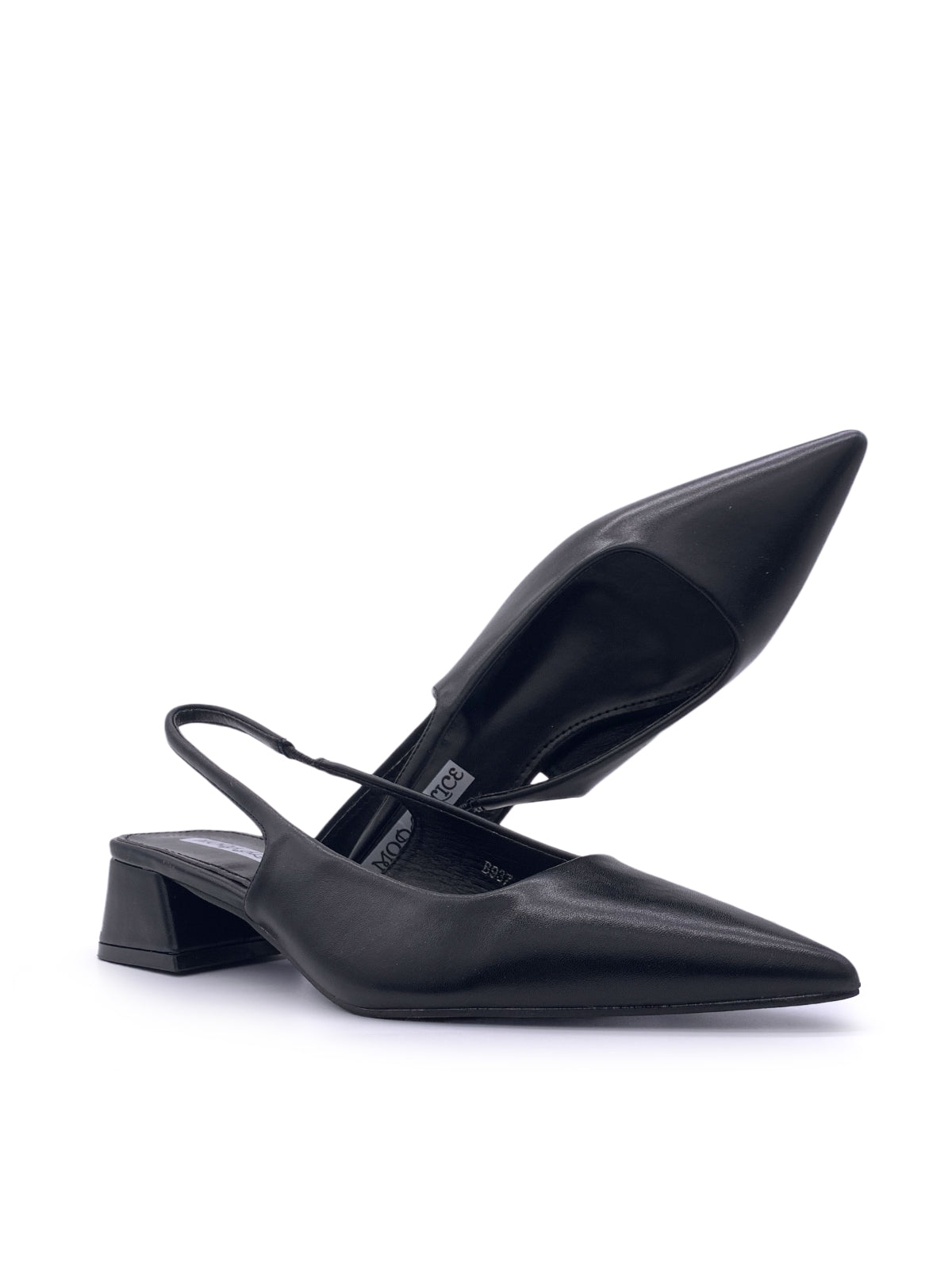 RICCARDA - Decolletè Slingback in ecopelle con tacco largo