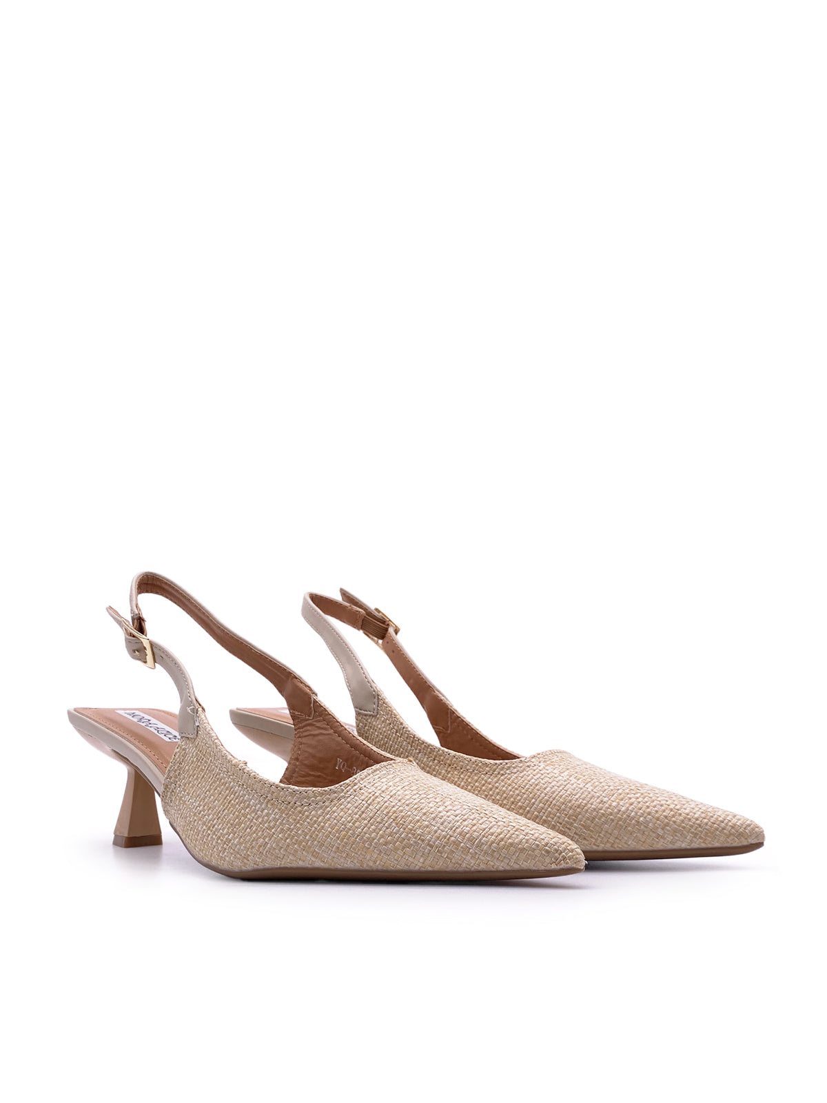 RILEY - Decolletè Slingback in rafia con cinturino