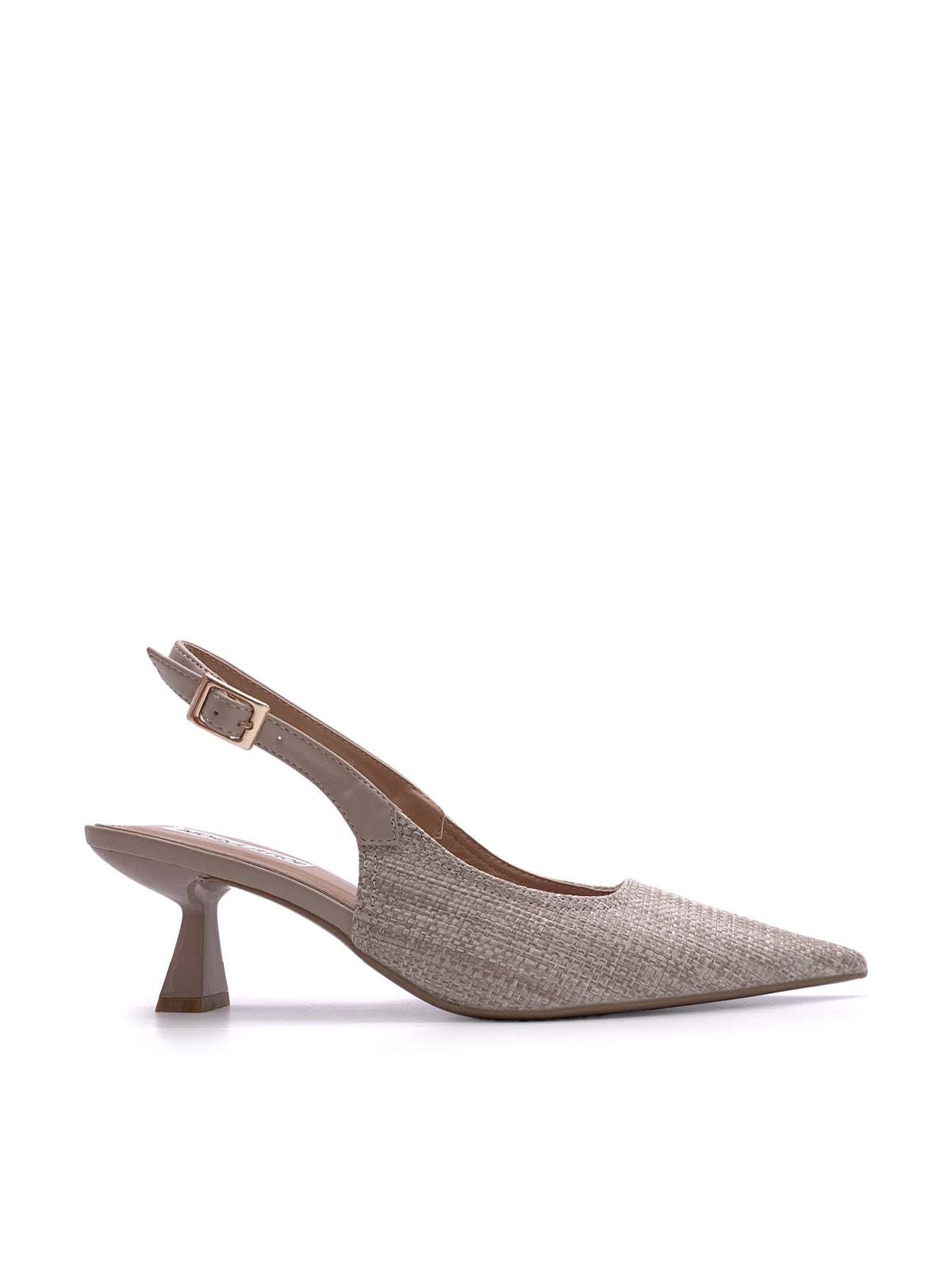 RILEY - Decolletè Slingback in rafia con cinturino