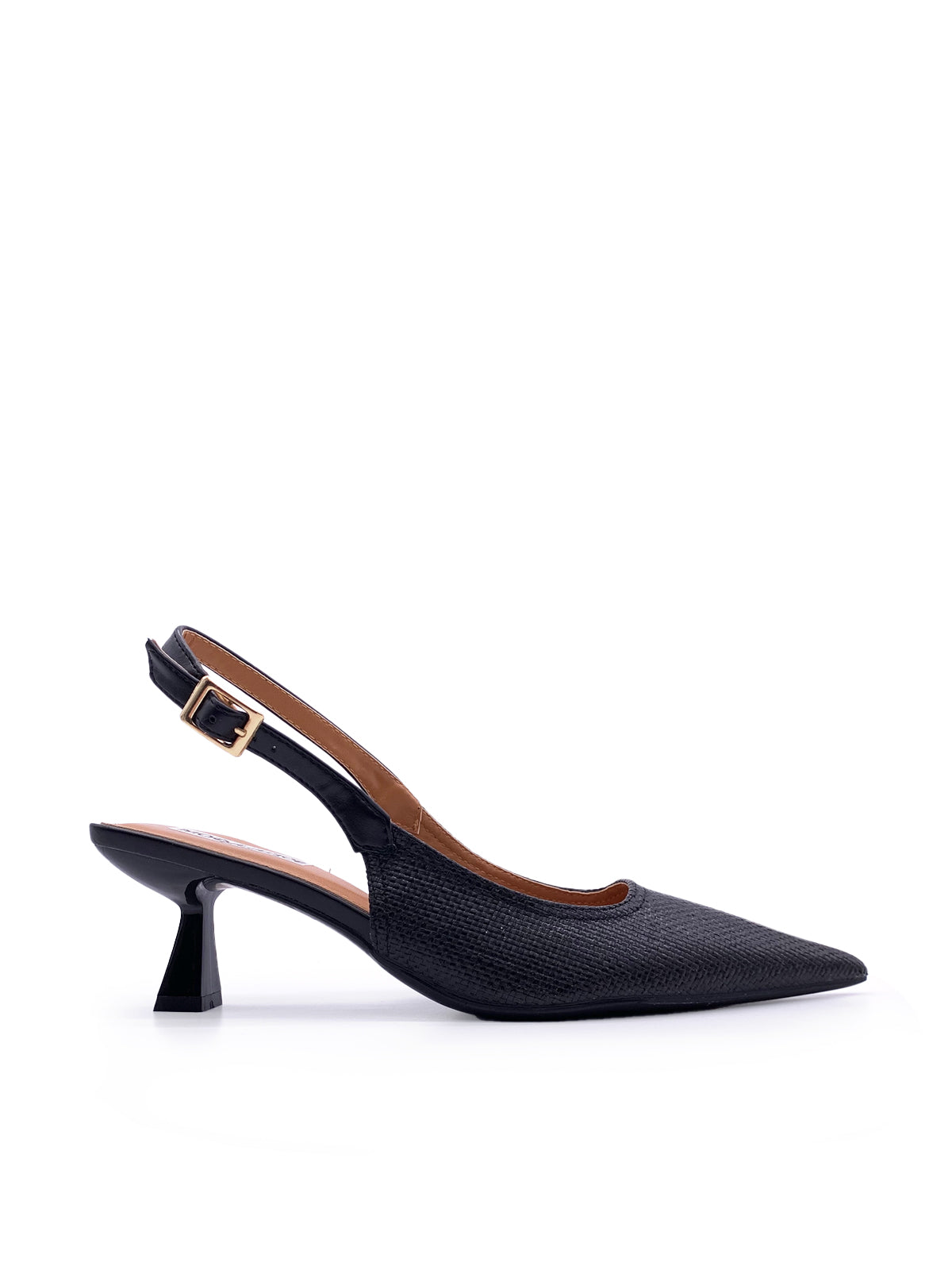RILEY - Decolletè Slingback in rafia con cinturino