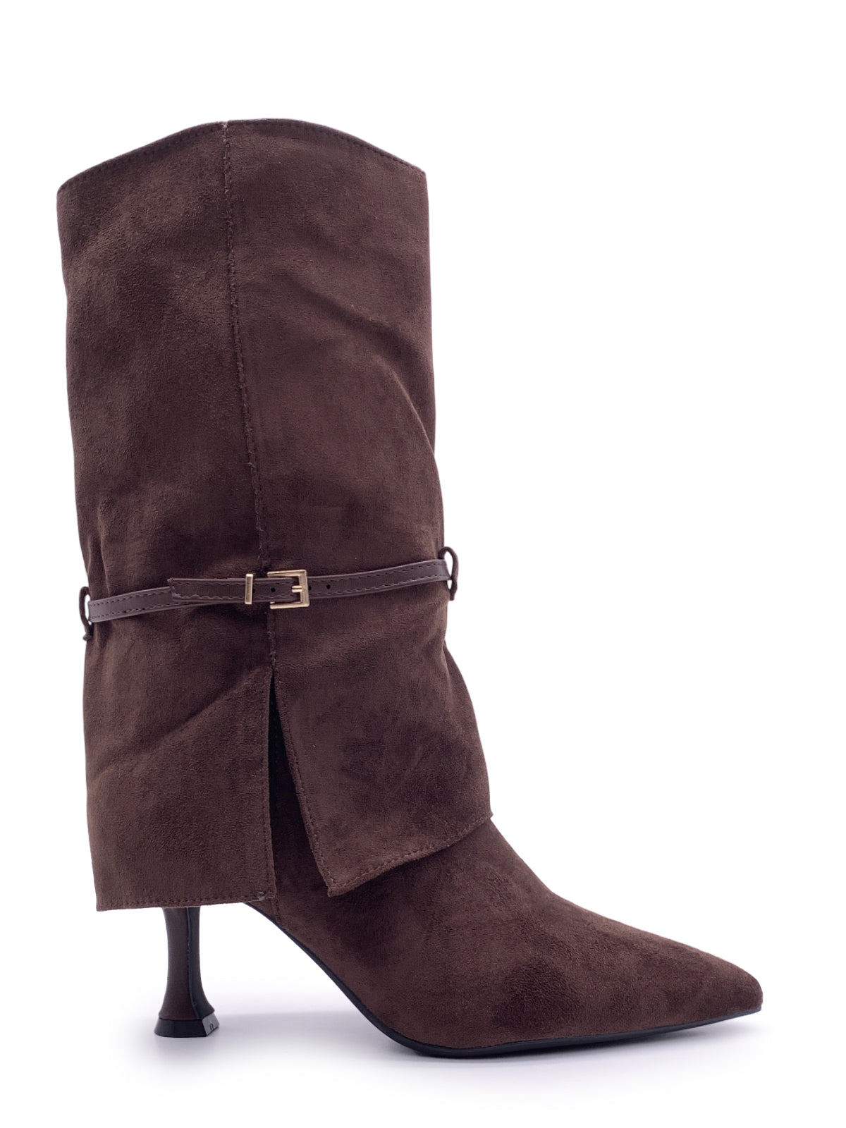 ROSARIA - Stivaletti 3/4 in camoscio con risvolto