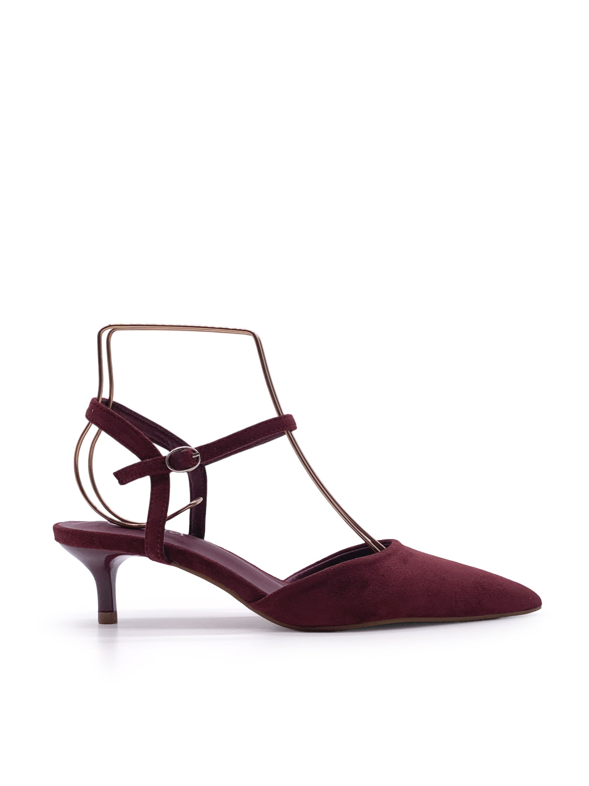 SANSA - Decolletè in camoscio con cinturino