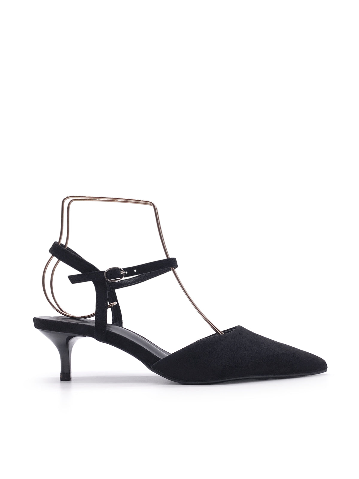 SANSA - Decolletè in camoscio con cinturino