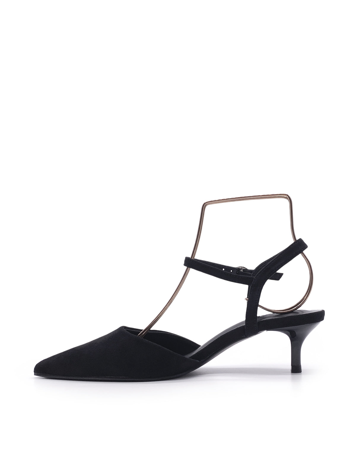 SANSA - Decolletè in camoscio con cinturino