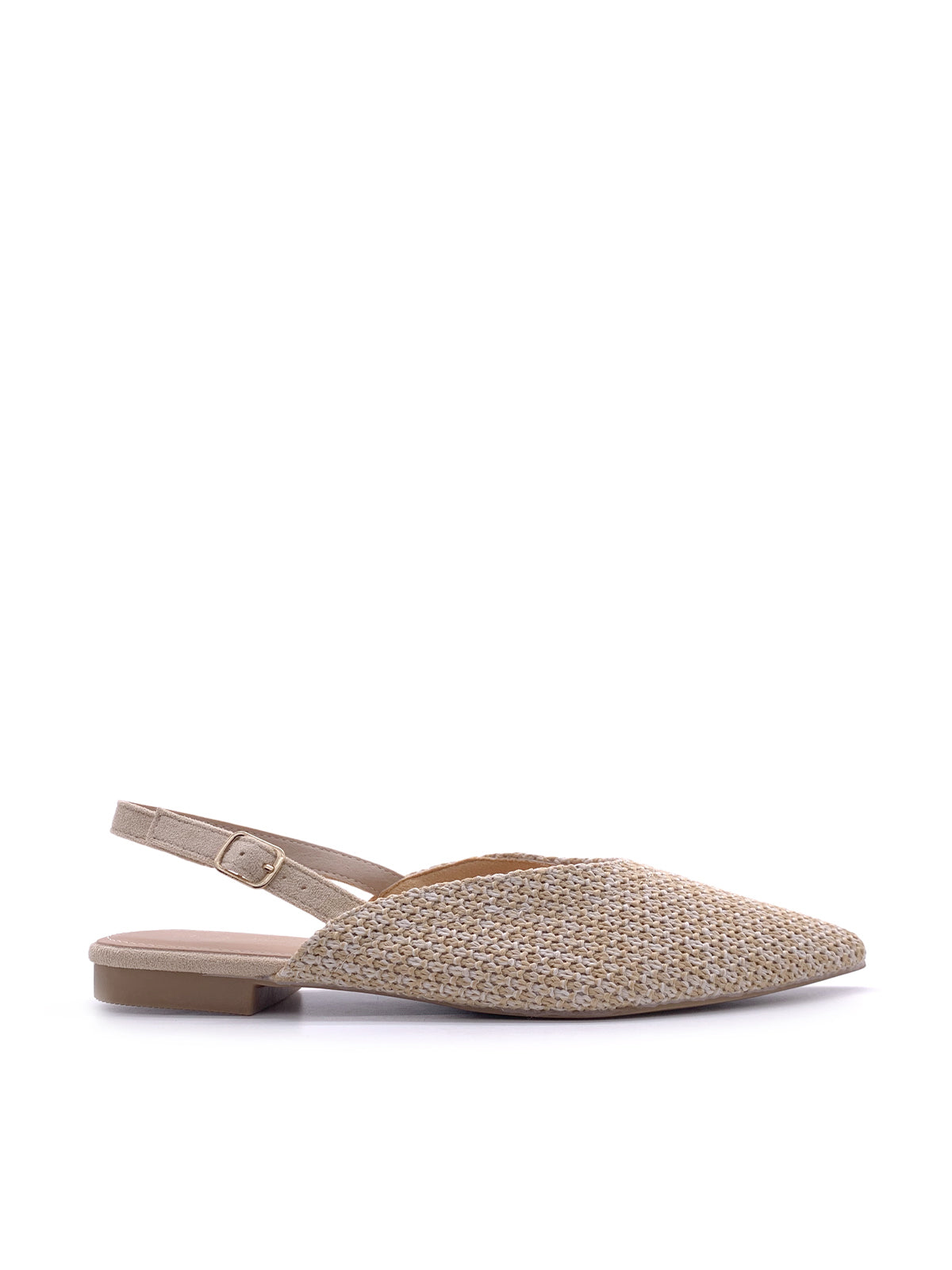 SARAH - Ballerine Slingback in rafia con cinturino