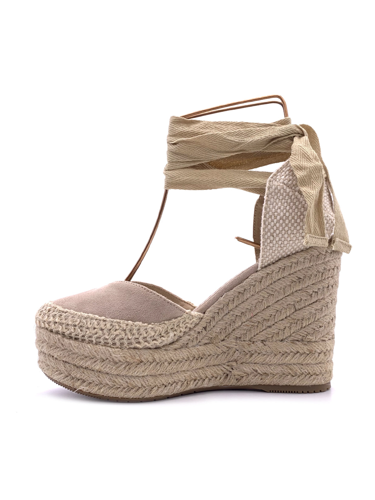 SIBILLA-Espadrillas in ecocamoscio con lacci