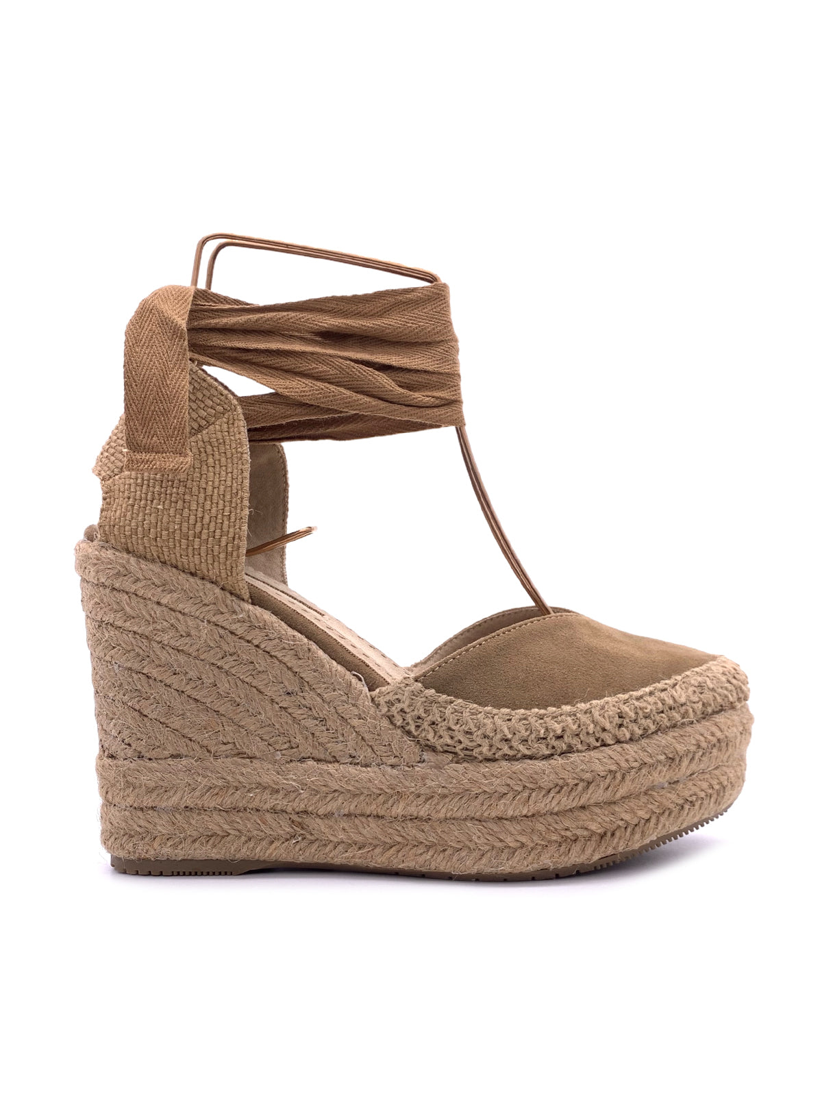 SIBILLA-Espadrillas in ecocamoscio con lacci