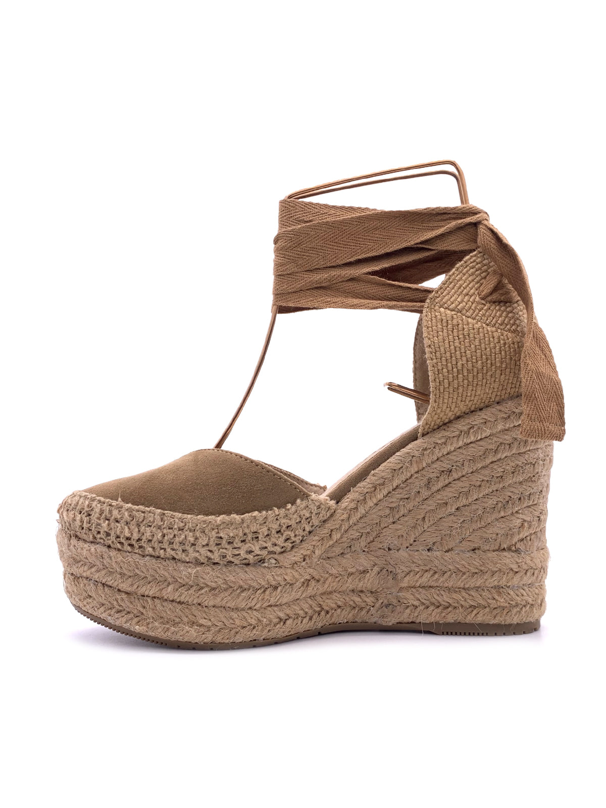 SIBILLA-Espadrillas in ecocamoscio con lacci
